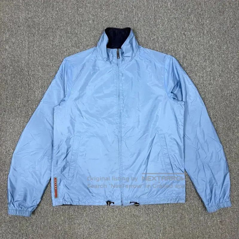 Prada Prada Blue Nylon Lightweight Jacket. Size US XL / EU 56 / 4 - 2 Thumbnail