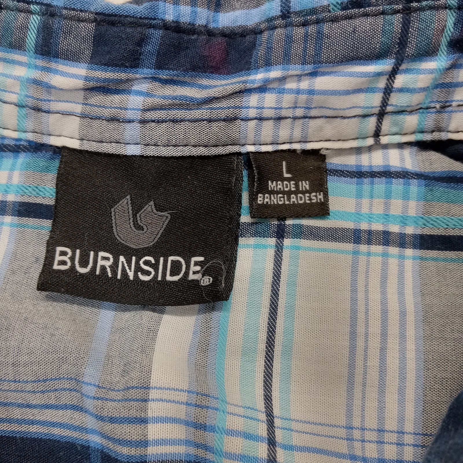 Burnside Burnside Shirt L Men's Long Sleeve Button Front Plaid Size US L / EU 52-54 / 3 - 4 Thumbnail