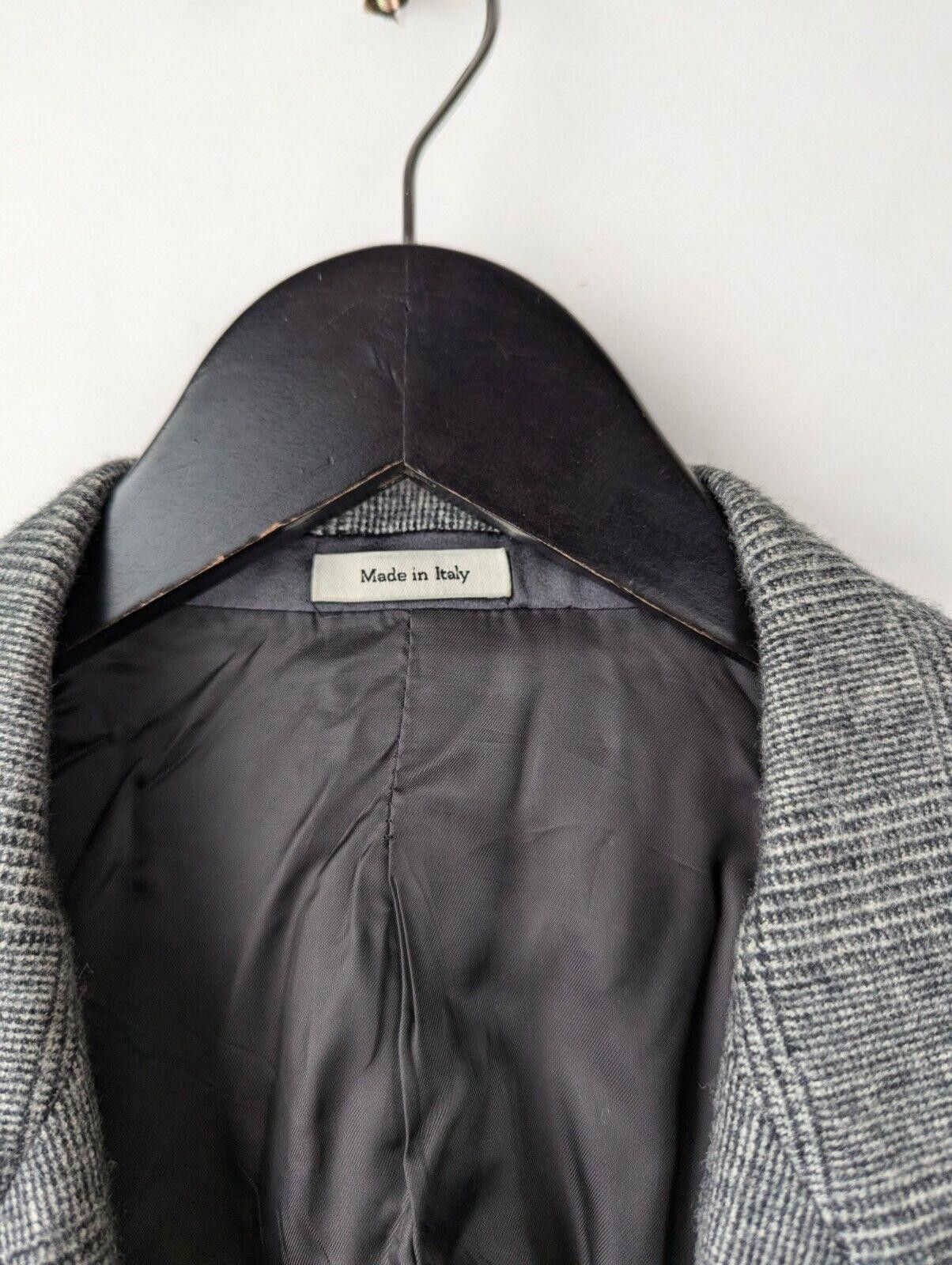 Alexander McQueen 2021 MCQUEEN Mens Asymmetrical Glen Plaid Blazer Jacket Size 46R - 3 Thumbnail