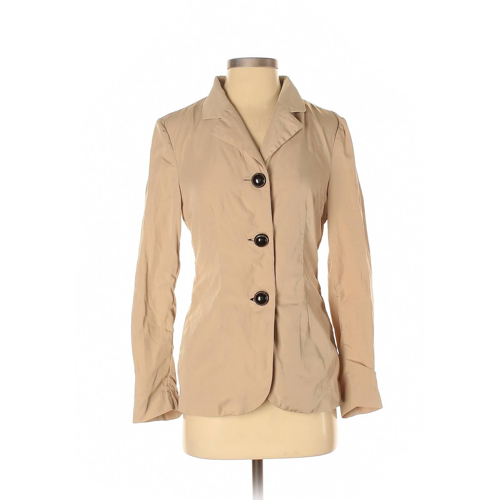 MARNI Designer Classic Tan Jacket w/ Oversized Round Buttons