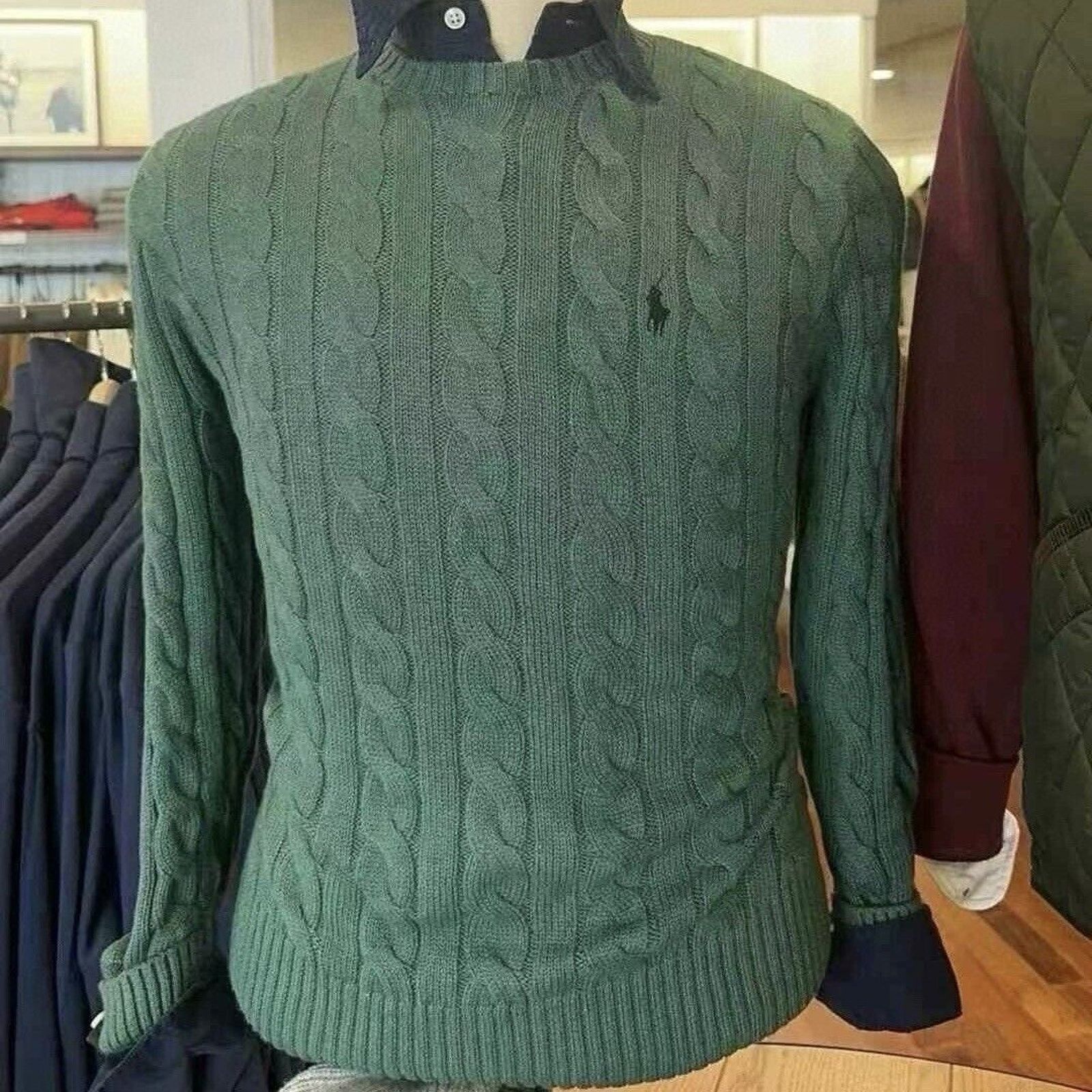 Polo Ralph Lauren NWT Men's Polo Ralph Lauren Cable Knit Pullover Sweater Size US XXL / EU 58 / 5 - 3 Thumbnail