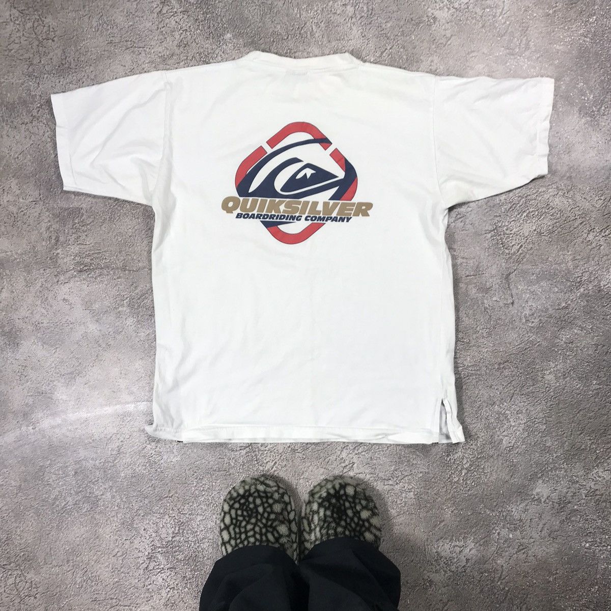 Vintage 90s Quicksilver Graphic Tee Skate Streetwear Y2K L