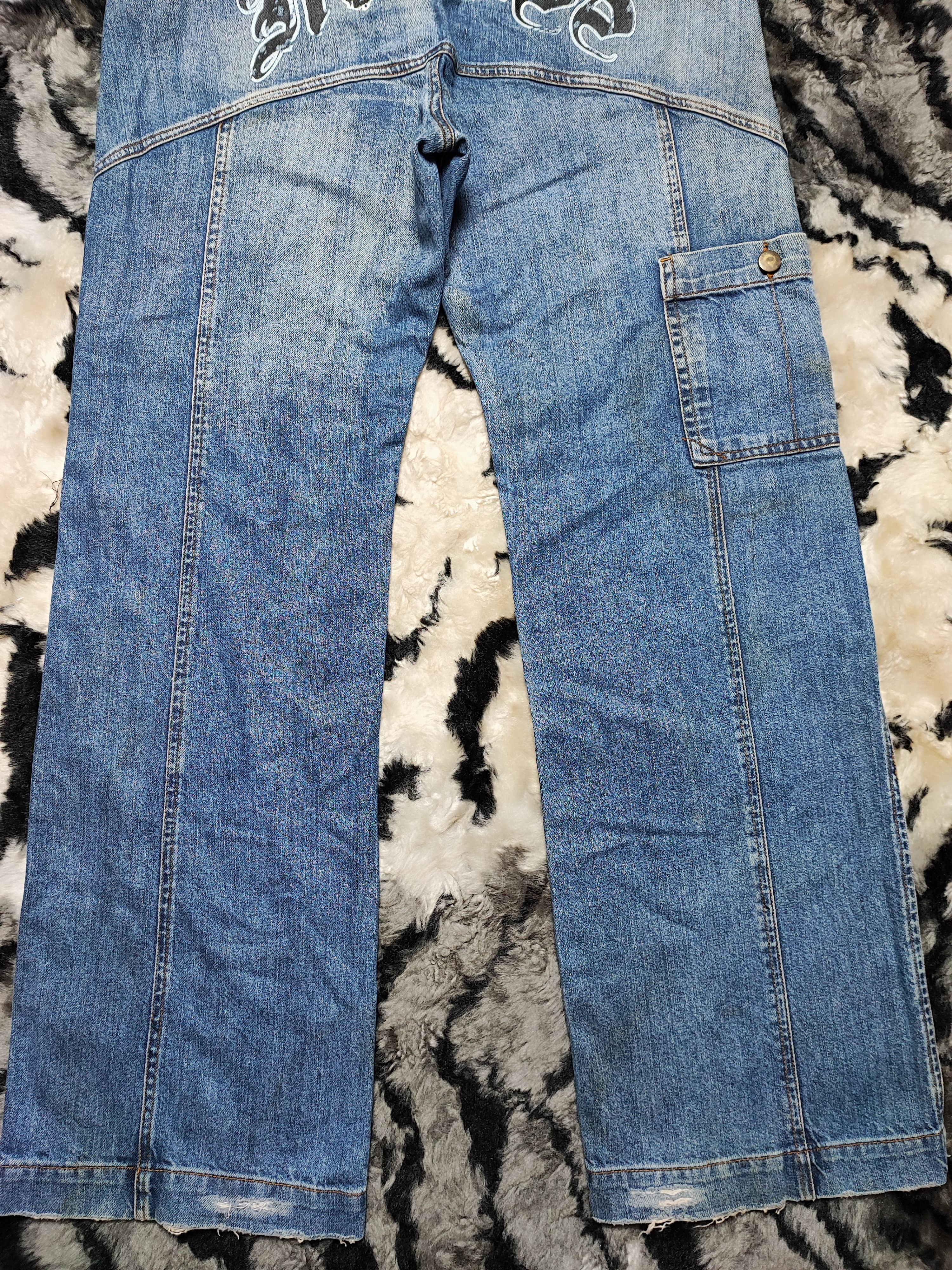 Japanese Brand Skull Denim Bakers Pants Cargo Size US 32 / EU 48 - 13 Thumbnail