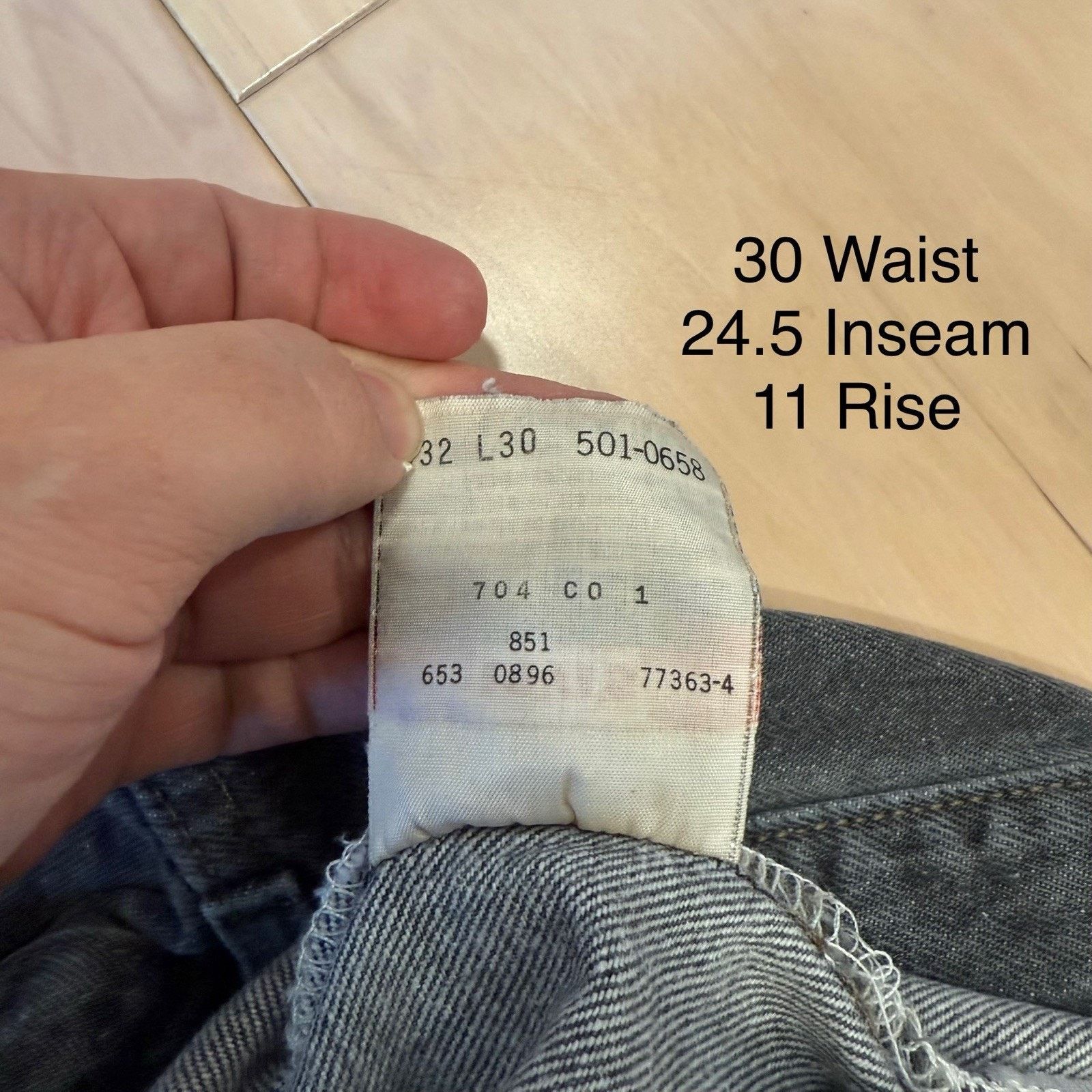 Levi's × Vintage Vintage Levis 501 Jeans 30 Black Made In USA 90s Straight Size US 30 / EU 46 - 6 Thumbnail
