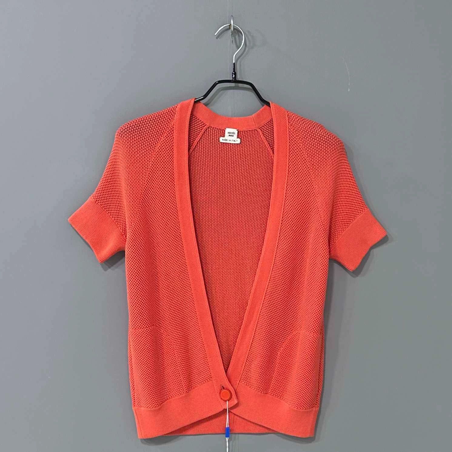 Hermes Hermes Knit Short Sleeve Cardigan - dmc Size US S / EU 44-46 / 1 - 1 Thumbnail