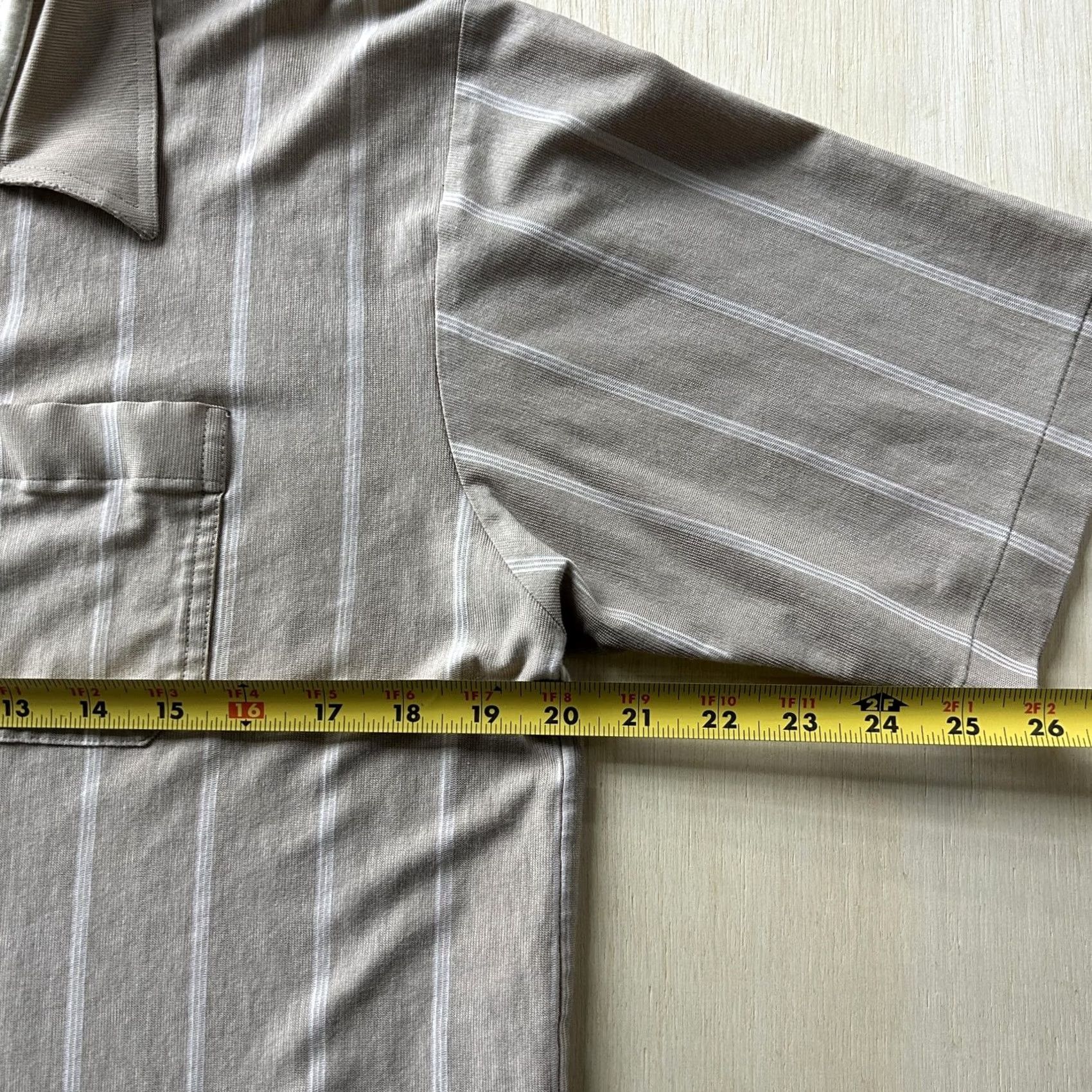 Vintage VINTAGE Knightsbridge Polo Shirt Mens XL Beige Stripe Cotton Blend Short Sleeve Shirt Mens XL Beige Stripe Polo Size US XL / EU 56 / 4 - 5 Thumbnail