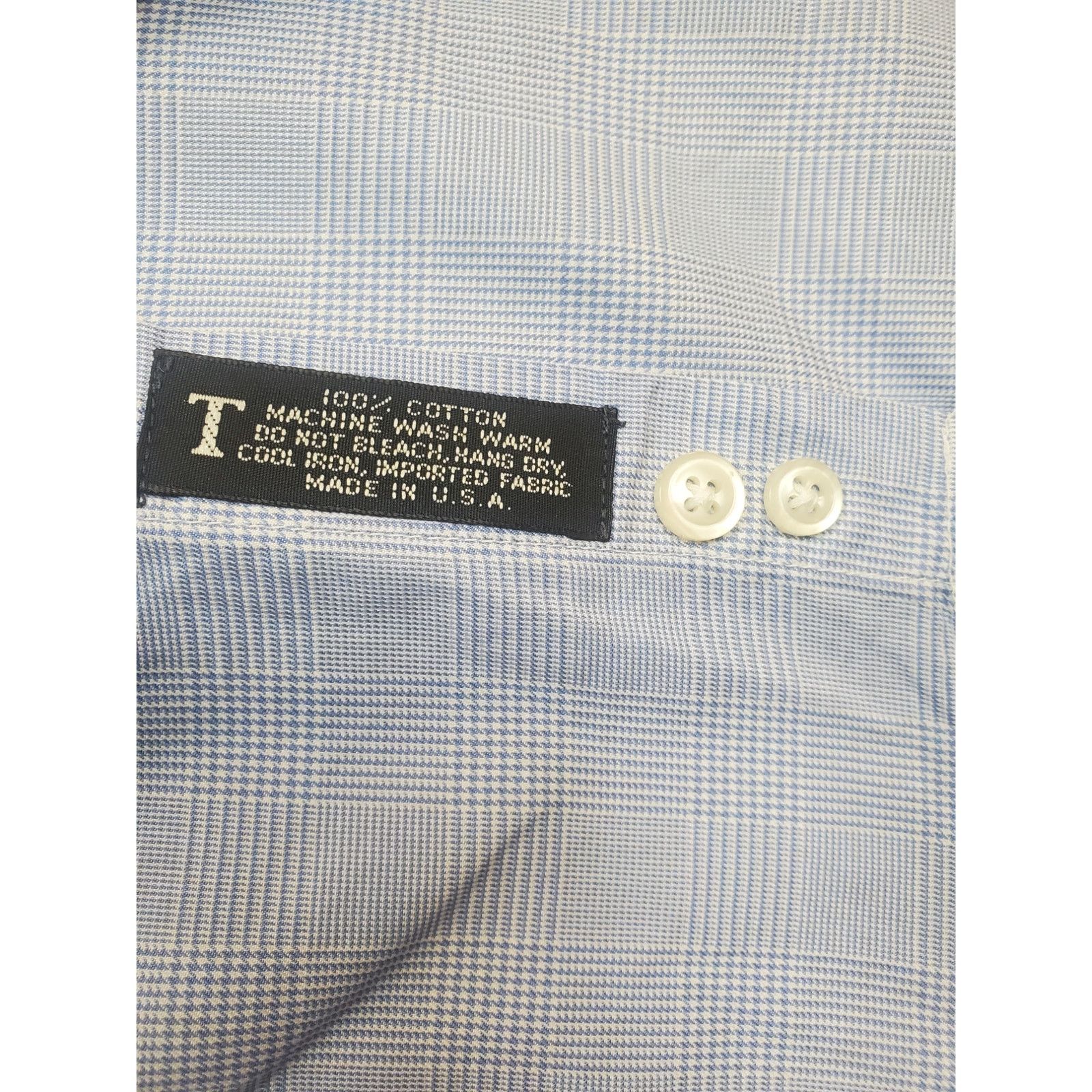 Robert Talbott Men's Robert Talbott 16.5- 35 Blue Button Up Dress Shirt Size US L / EU 52-54 / 3 - 3 Thumbnail