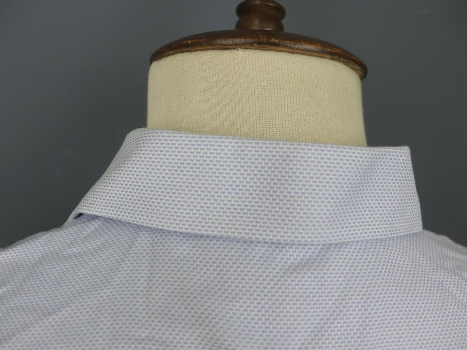 Eton Eton Blue 100% Cotton Collared Dress Shirt Size 40 Size 38R - 8 Thumbnail