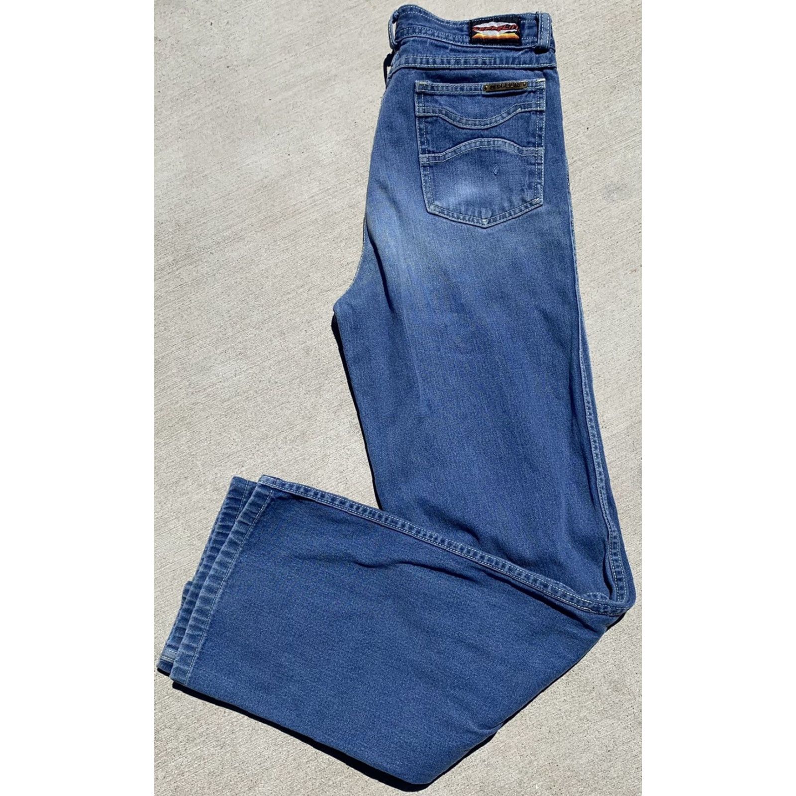 Vintage VINTAGE Zeppelin Jeans 31 X 37 28” Waist 30 1/2” Inseam Denim Blue 1970s 1970s Casual Mens Girls Boys Size 24" / US 00 / IT 34 - 4 Thumbnail