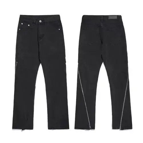 Jean washed fade flare zipper jeans Size US 34 / EU 50 - 3 Thumbnail