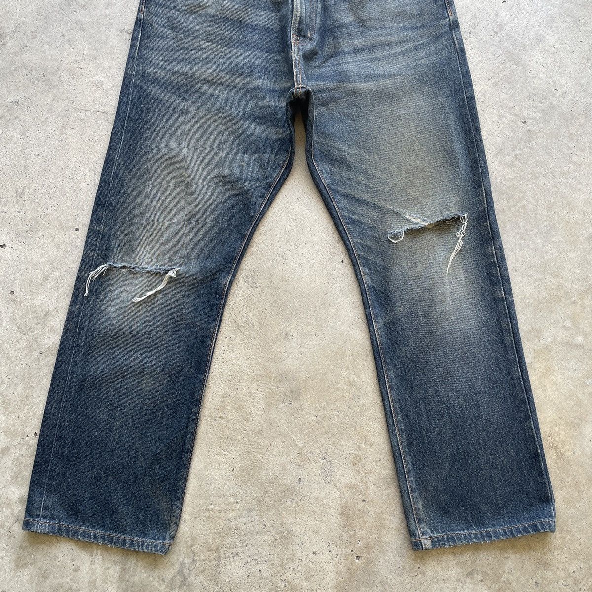 Japanese Brand Japanese Brand Gu Distressed Rusty Faded Denim Jeans Pants Size US 33 - 5 Thumbnail