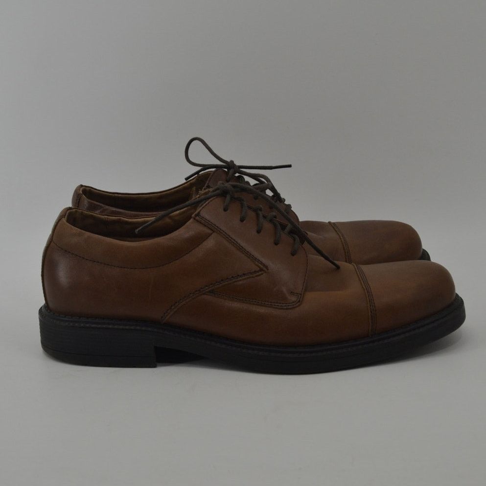 Other Borelli Brown Men's Oxford Lace Up Leather Round Toe Size 11 Size US 11 / EU 44 - 2 Thumbnail
