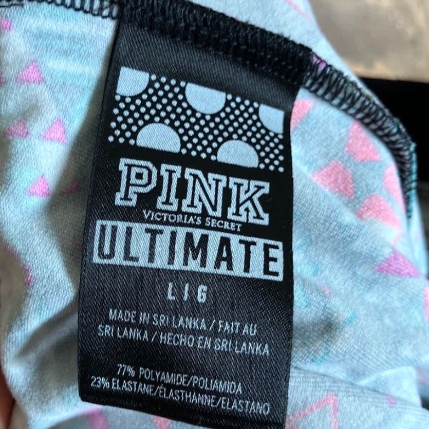 Vintage VINTAGE PINK Victoria's Secret Womens Leggings Black Geometric Ultimate Large Waist 28 In Capri Athletic Yoga Casual Lounge Mens? Size 28" / US 6 / IT 42 - 6 Thumbnail