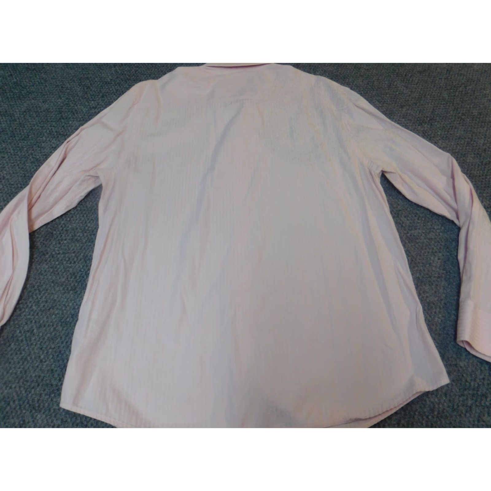 Marcs Marc Ecko Shirt Mens Button-Up XL Pink Casual Knit Cotton Long Sleeve Striped Collared Button-Down Western Size US XL / EU 56 / 4 - 6 Thumbnail