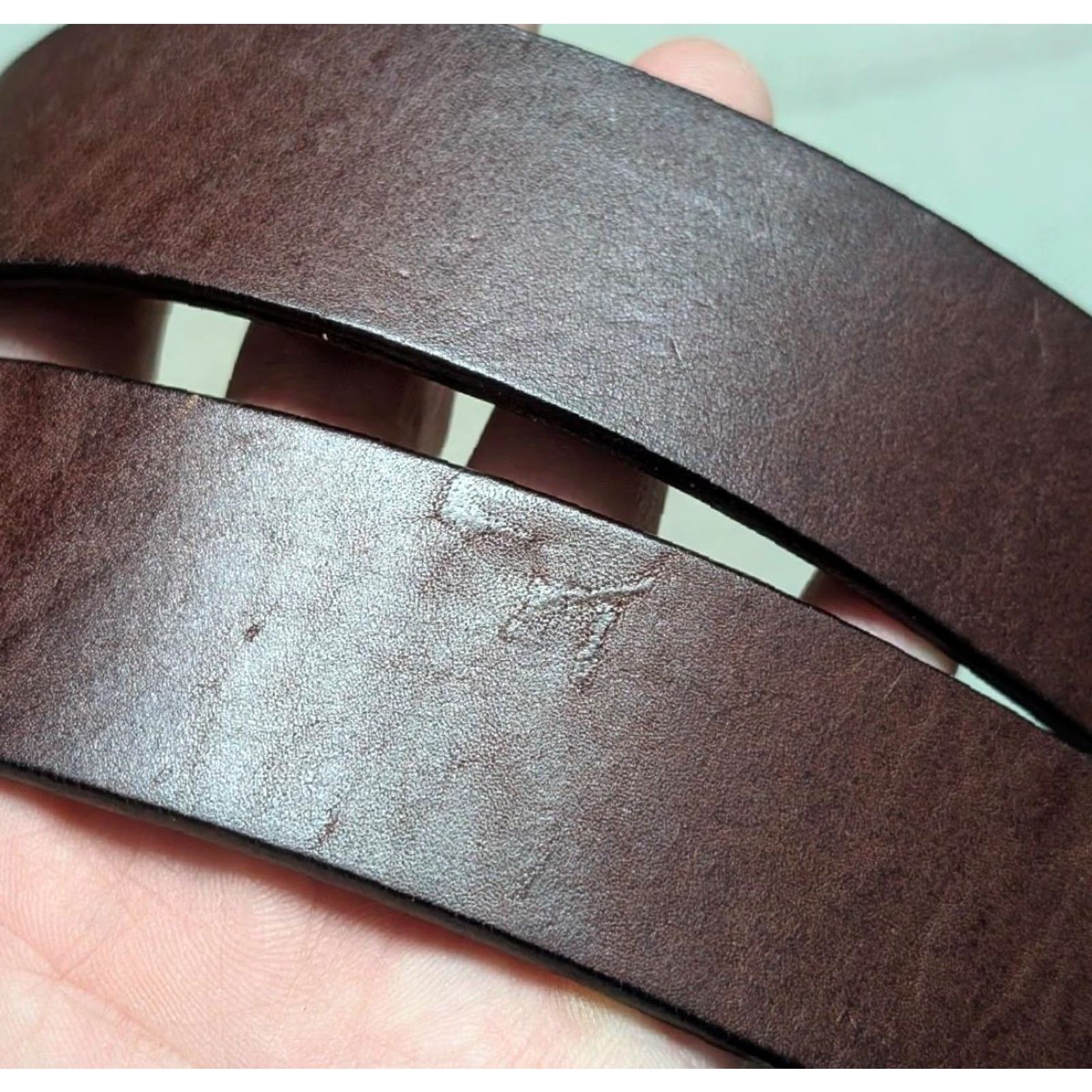 Vintage VINTAGE handcrafted western belt Men 40 brown cowhide leather buckle western belt Cowboy rodeo width 1-1/2" 40 inches Boys/Mens Size 40 - 5 Thumbnail