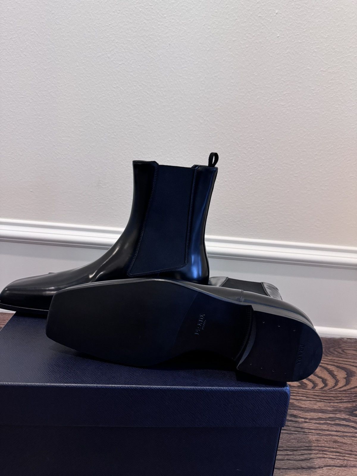 Prada Men’s chelsea boots ankle boots black Size US 11 / EU 44 - 7 Thumbnail