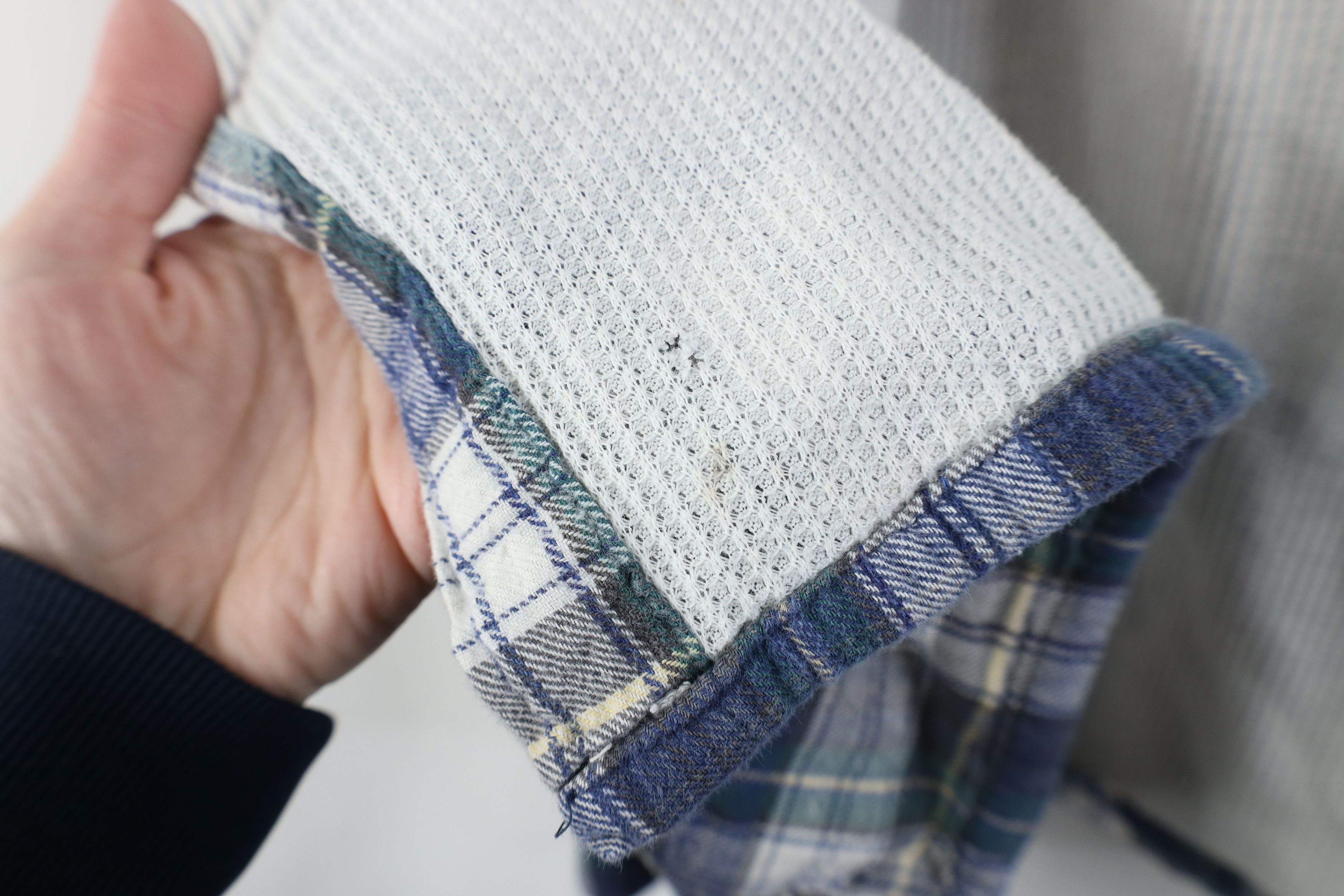 Vintage Vintage 90s Streetwear Knit Lined Flannel Shirt Jacket Size US L / EU 52-54 / 3 - 9 Thumbnail