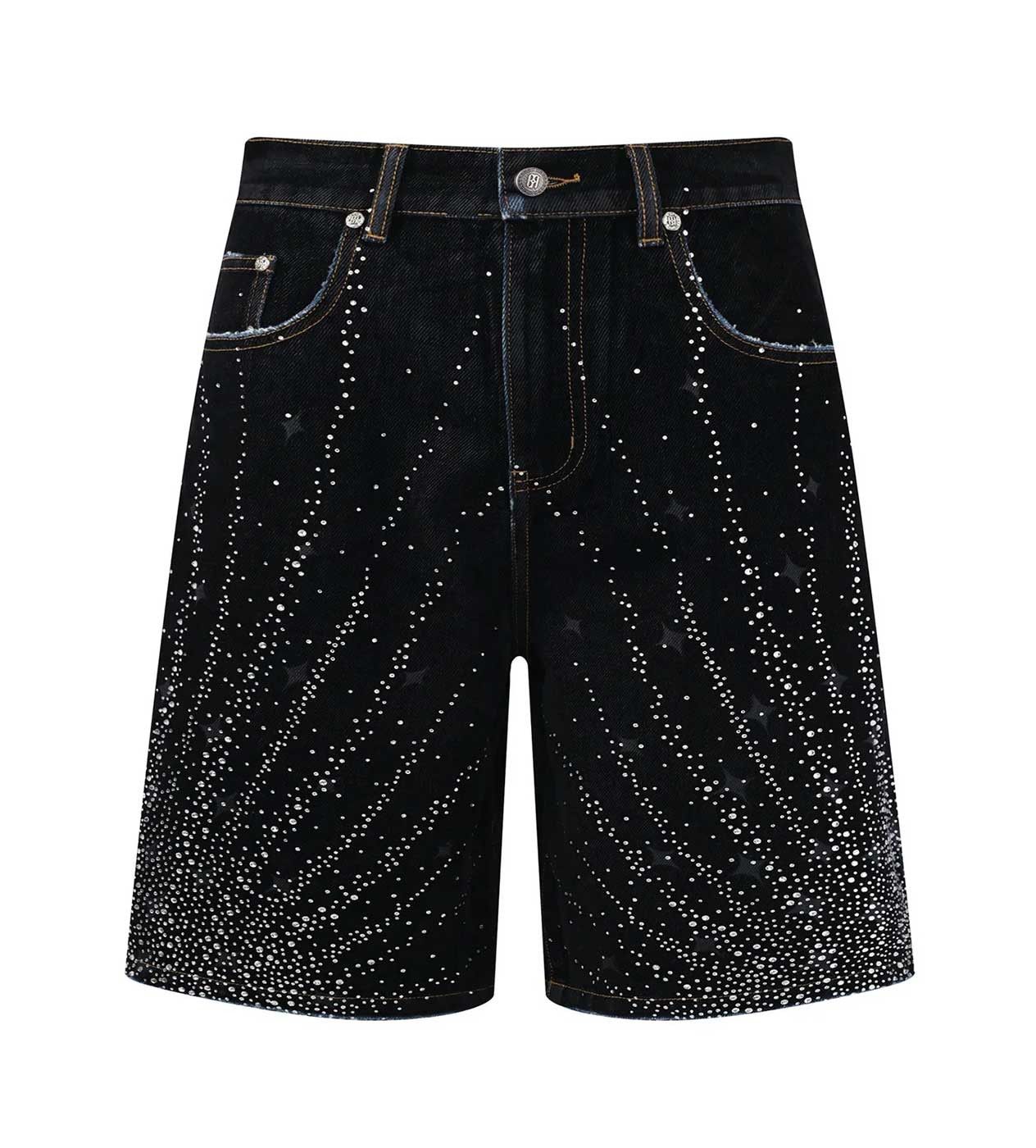 Birth of Royal Child 20k Diamond Starlight Denim Shorts Black Size US 34 / EU 50 - 1 Thumbnail