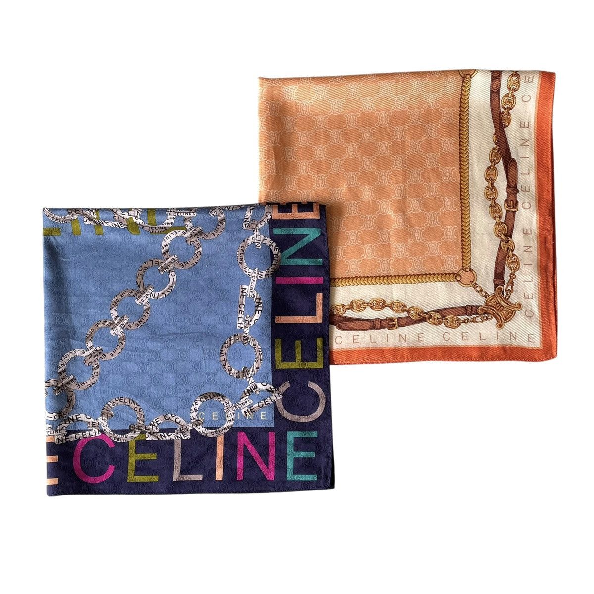 Celine Lot Of 2 Celine Paris Large Designer Handkerchief Size ONE SIZE - 1 Thumbnail
