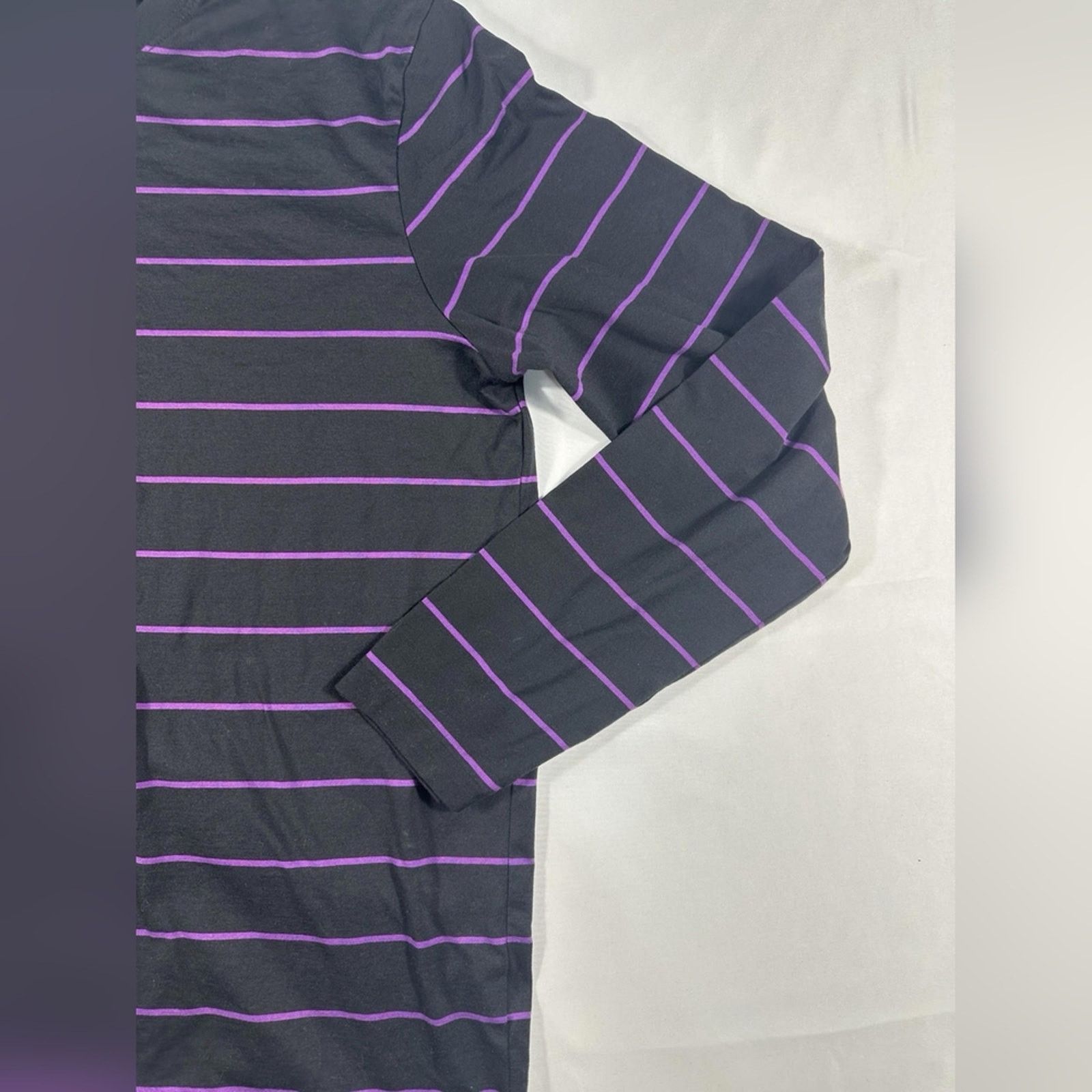 Polo Ralph Lauren VINTAGE Polo Ralph Lauren Shirt Mens Purple Black Striped Sm Size US S / EU 44-46 / 1 - 3 Thumbnail