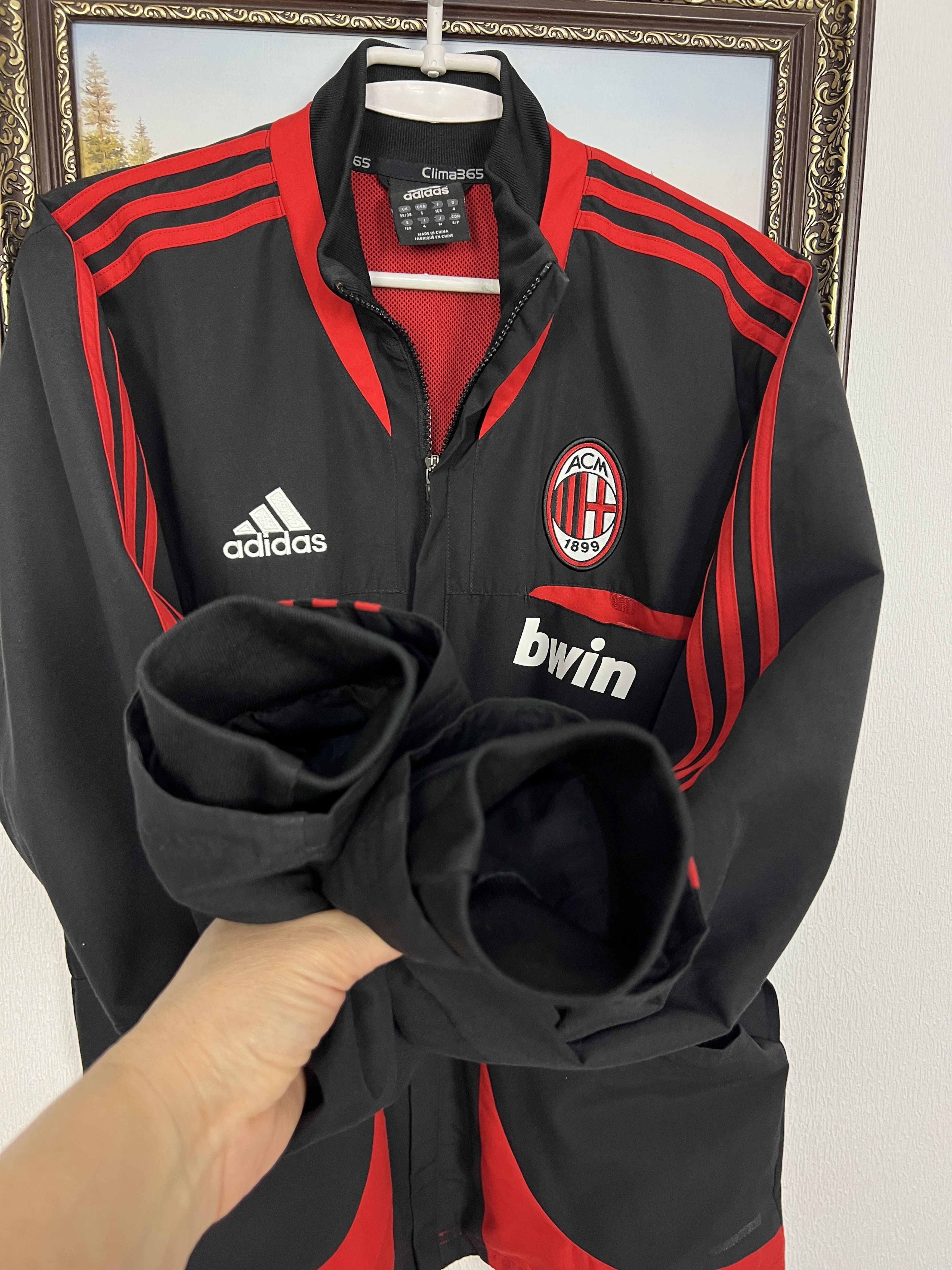 Adidas Vintage AC Milan Football Track Suit Soccer Set Jacket Pants Size US S / EU 44-46 / 1 - 6 Thumbnail