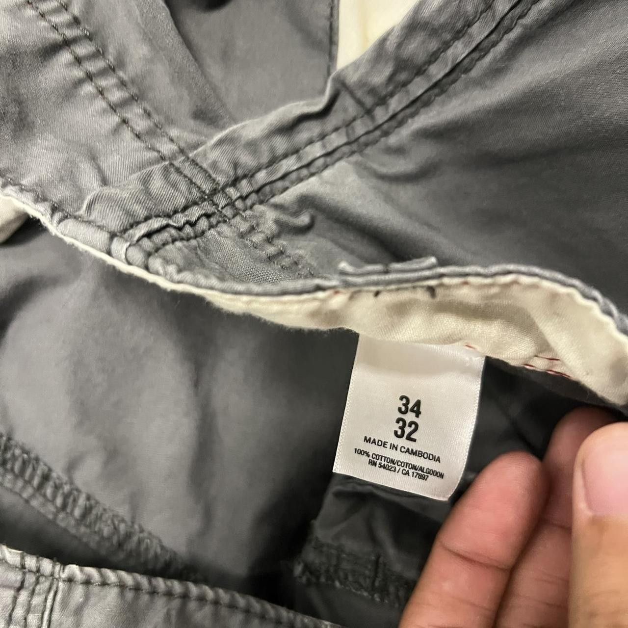 Japanese Brand × Vintage Vintage Y2K/2000s Baggy Grey Skater Style Cargo Pants! Size US 34 / EU 50 - 8 Thumbnail