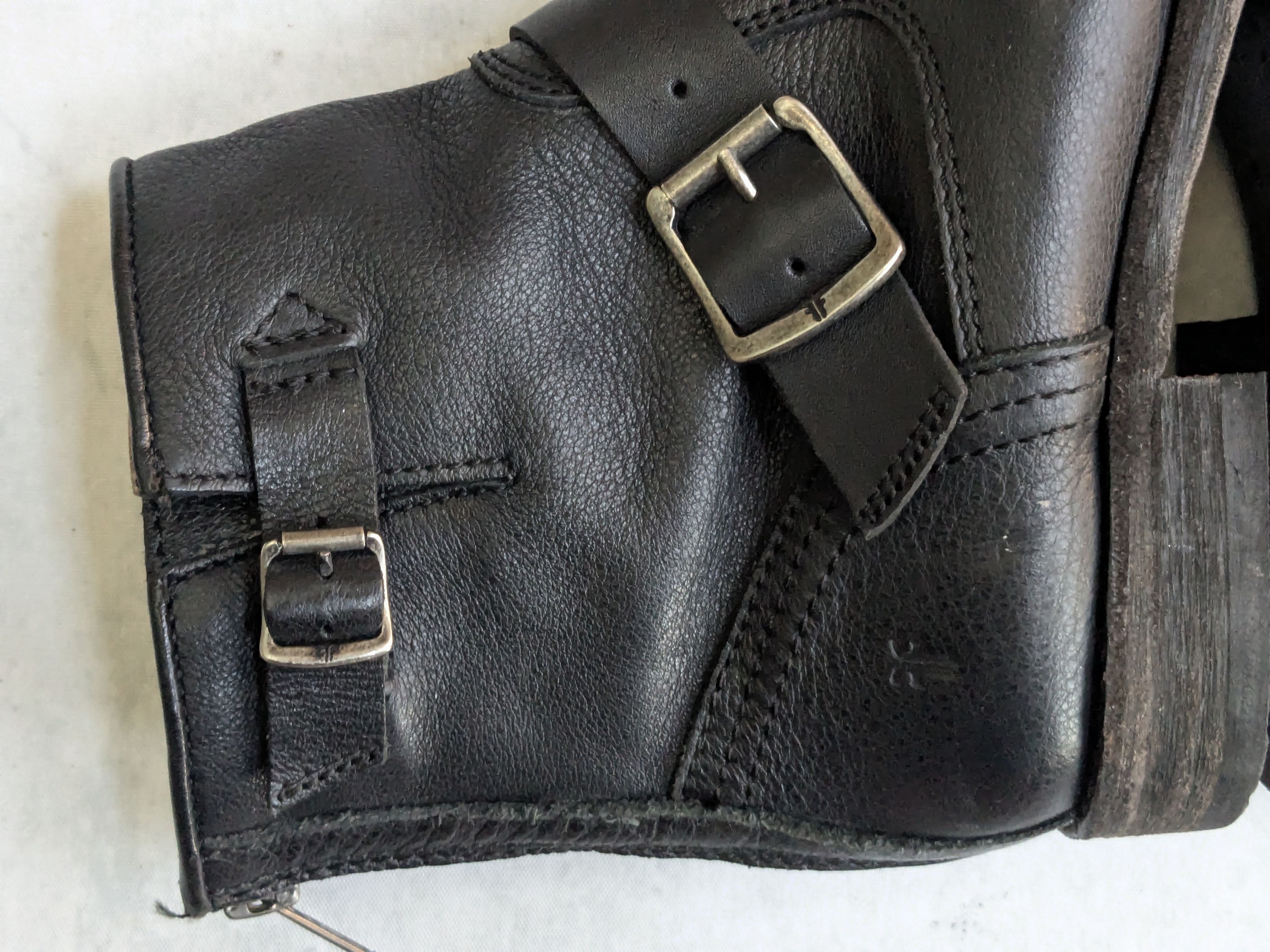 Frye Frye Engineer Black Leather 7.5 Leather Buckle Size US 7.5 / EU 40-41 - 8 Thumbnail