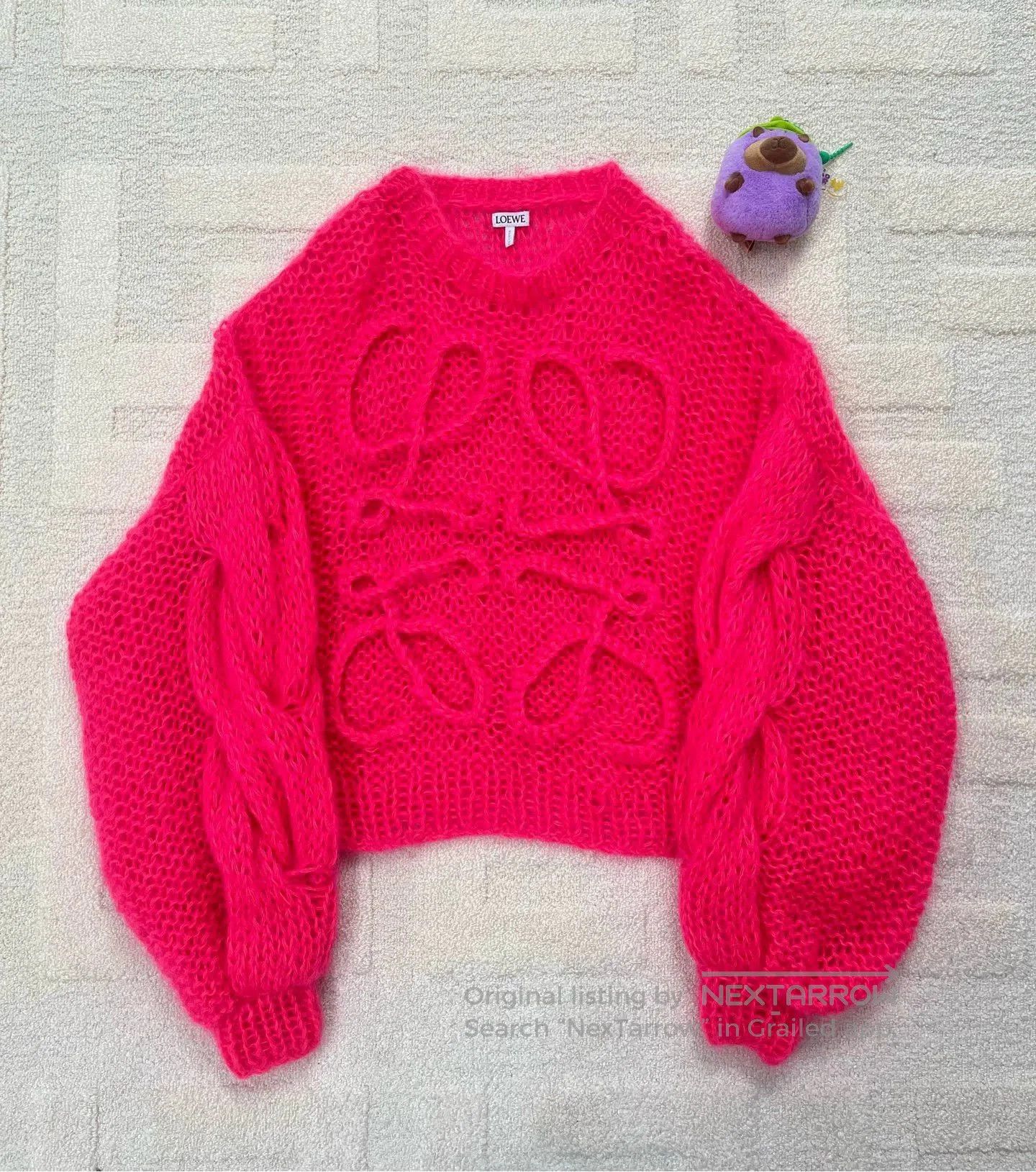 Loewe Loewe Pink Logo Knit Sweater XS. Size US XS / EU 42 / 0 - 1 Thumbnail