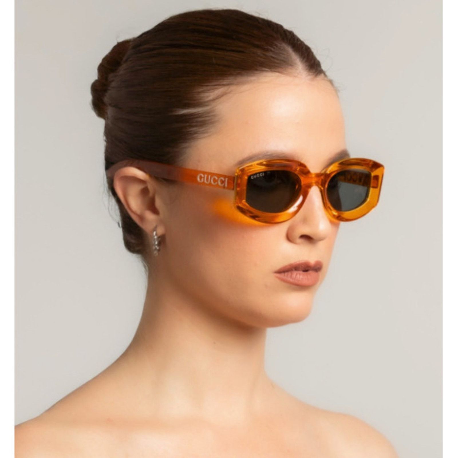 NEW GG1719S 005 GUCCI WOMEN ORANGE SUNGLASSES Gucci NEW Gucci GG1719S 005 Women Square Sunglasses GG 1719S  main image 2