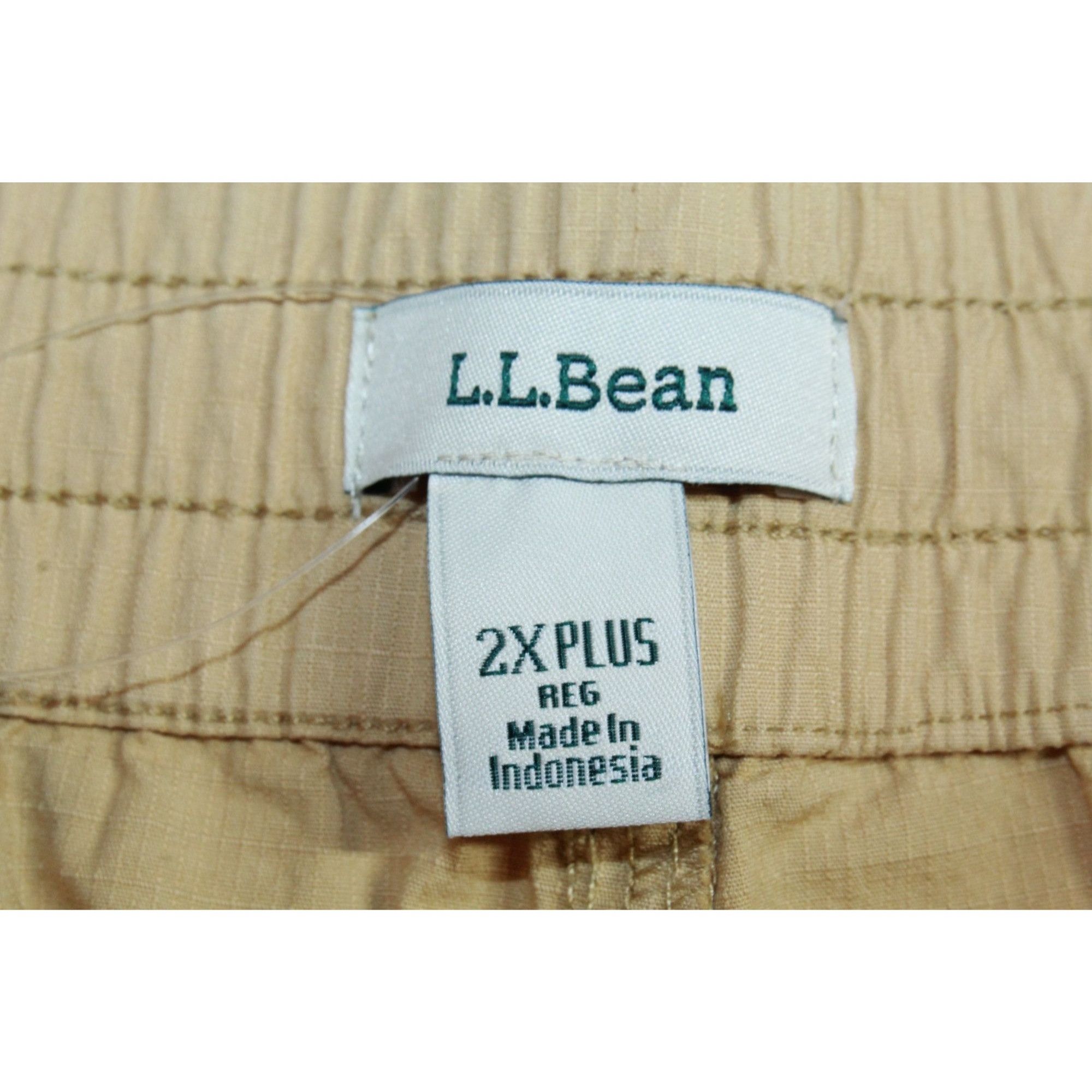 L.L. Bean LL Bean Women’s Pull On Shorts Tan Elastic Waist Drawstring Size 42" / US 20 - 6 Thumbnail