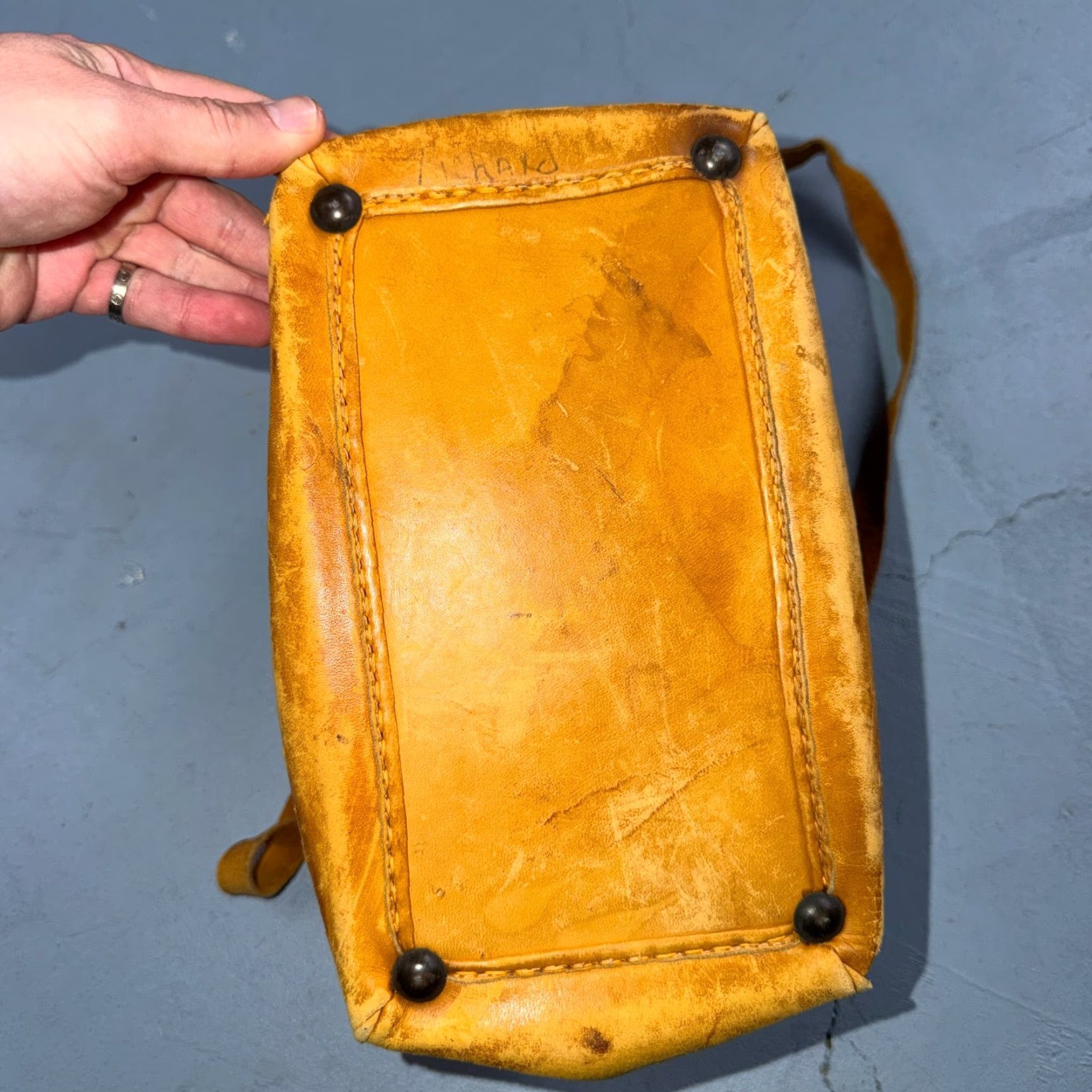Vogue VTG Vogue Suede Bag Purse Leather Rockabilly 40s 50s Western Saddle Bag Women Small Brown Turn Lock Vintage Size ONE SIZE - 7 Thumbnail