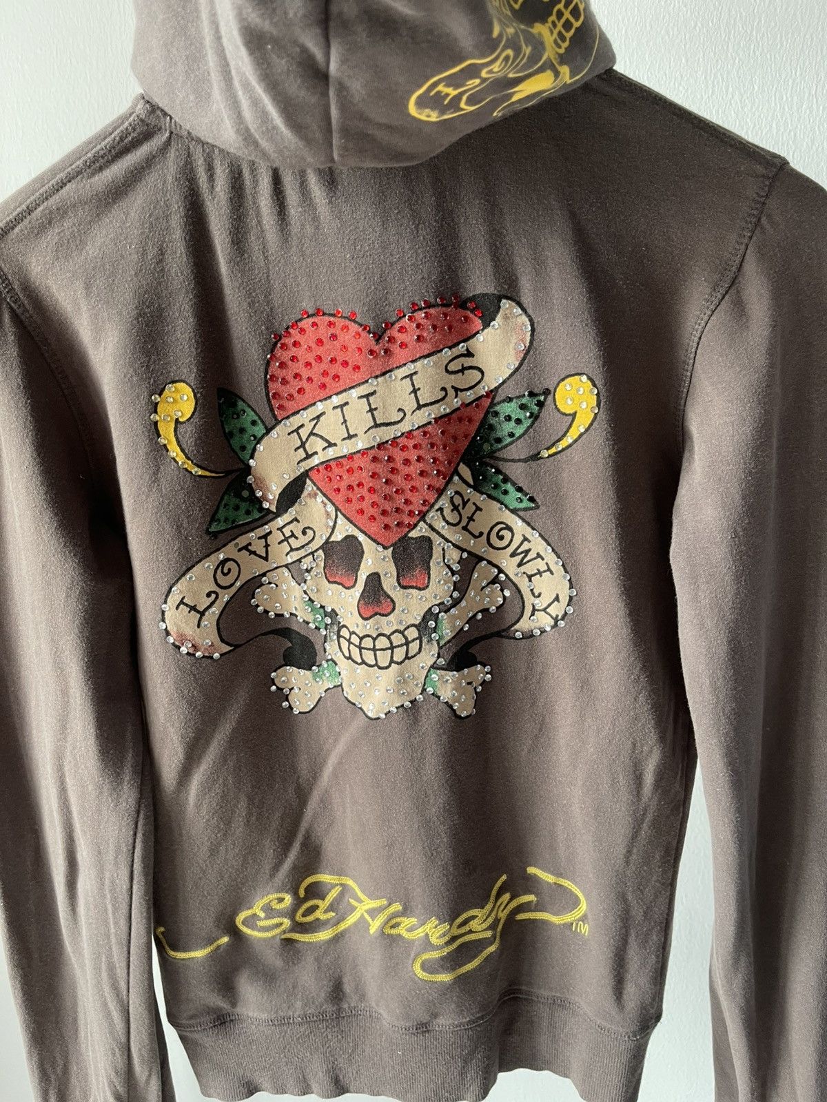 Ed Hardy 2000s Y2k Ed Hardy Skull Zip Hoodie Size US S / EU 44-46 / 1 - 7 Thumbnail