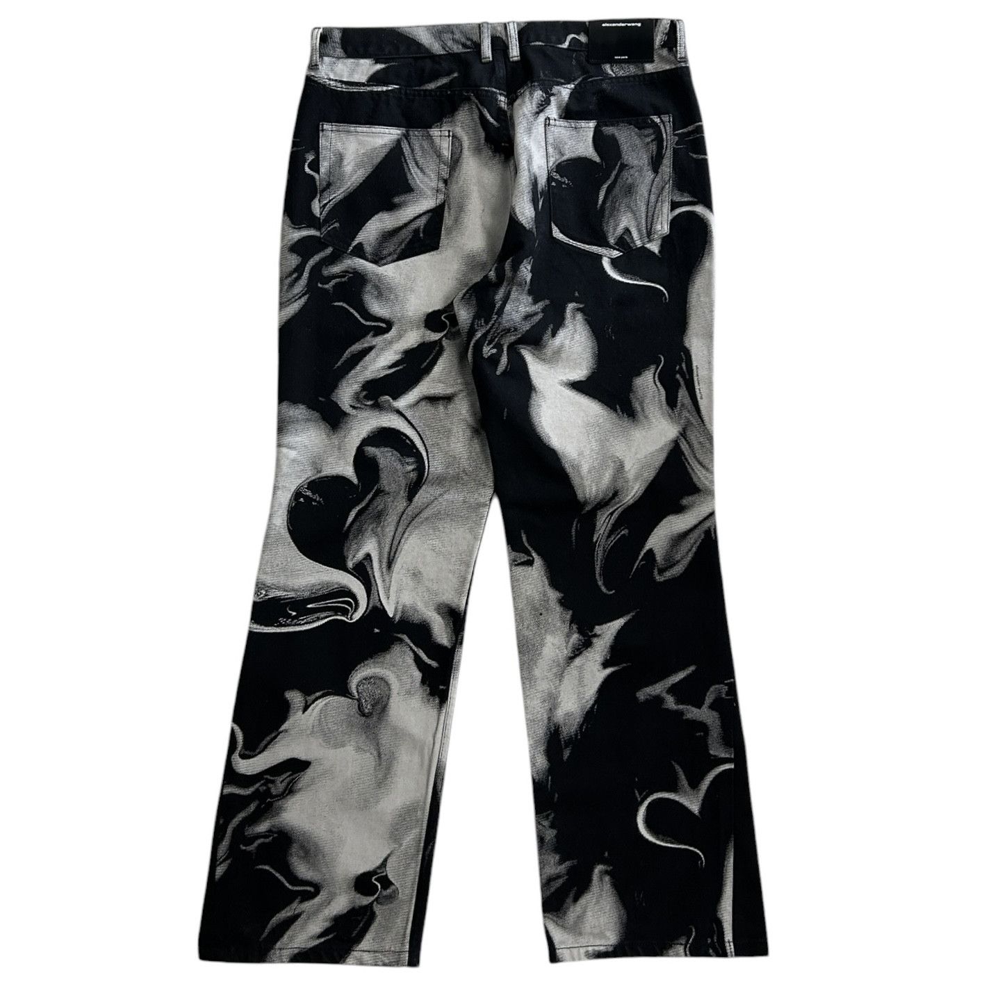 Alexander Wang Alexander Wang Smoke Print Heart Black Denim Jeans Size US 36 / EU 52 - 2 Thumbnail