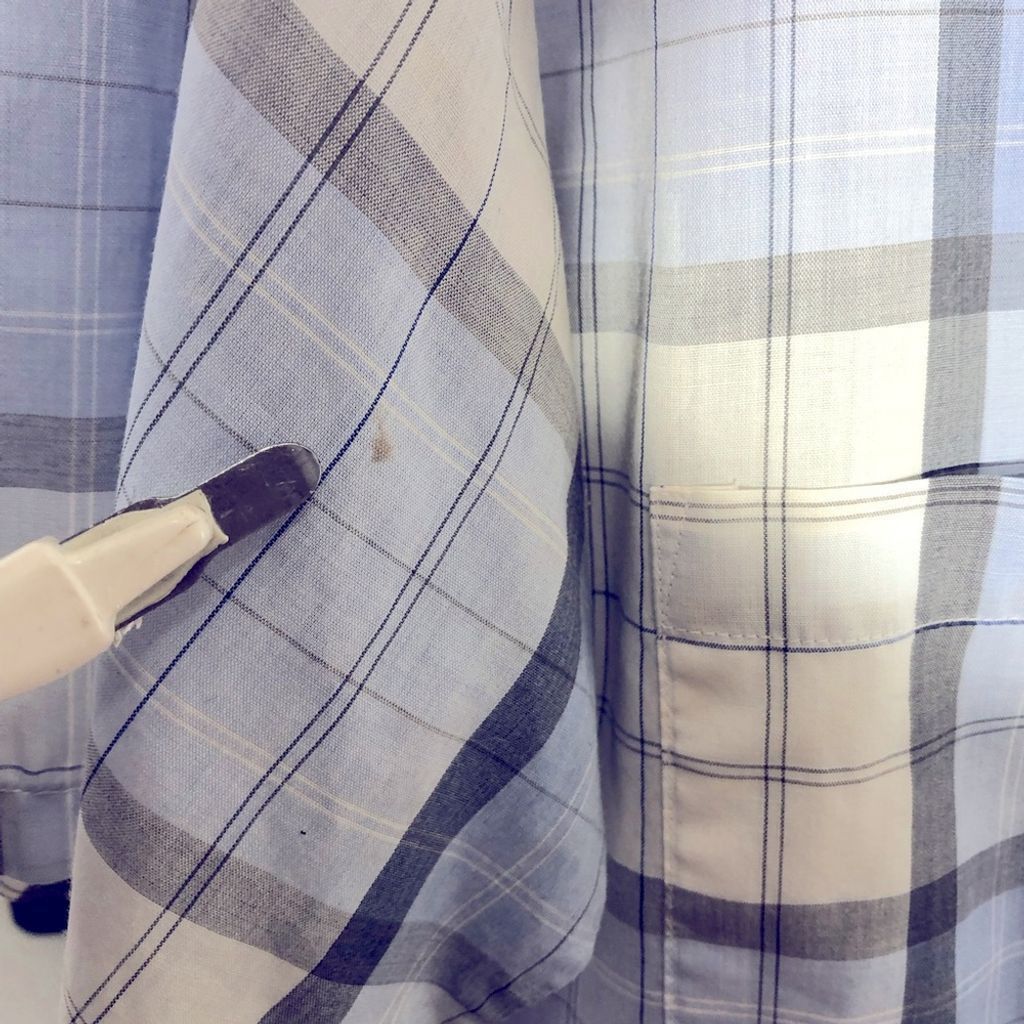 Vintage 90s western cowboy blue cream plaid short sleeves shirt sz M Size US M / EU 48-50 / 2 - 6 Thumbnail