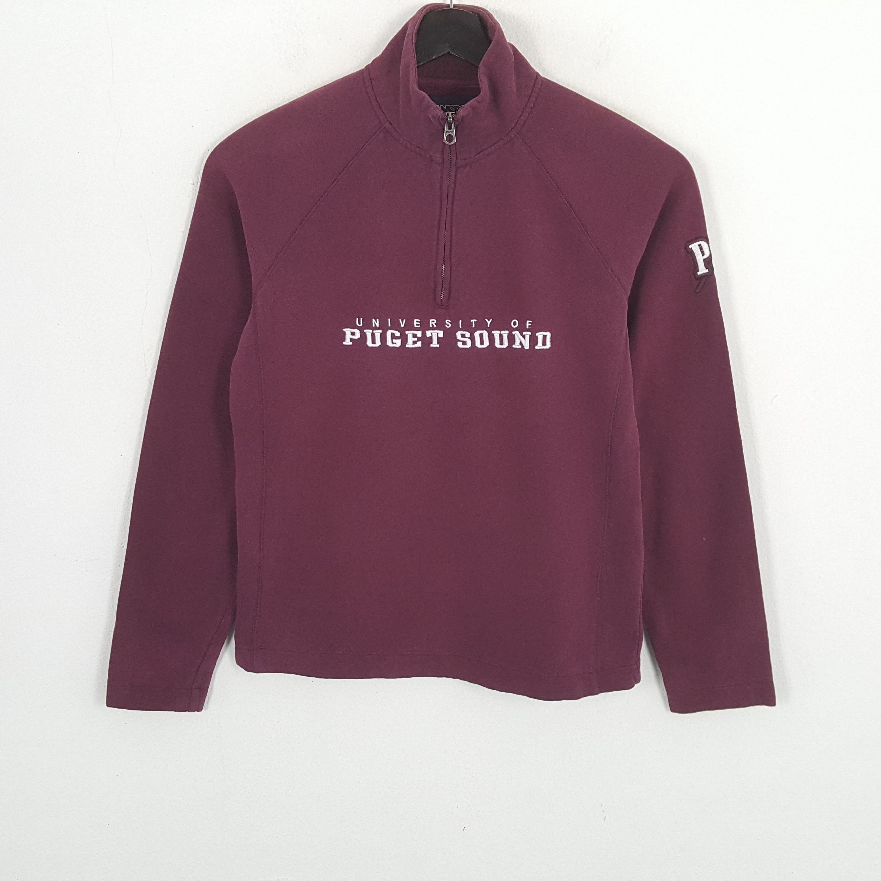 Vintage UNIVERSITY OF PUGET SOUND Half Zipper Sweatshirt c270n20 Size US S / EU 44-46 / 1 - 1 Thumbnail
