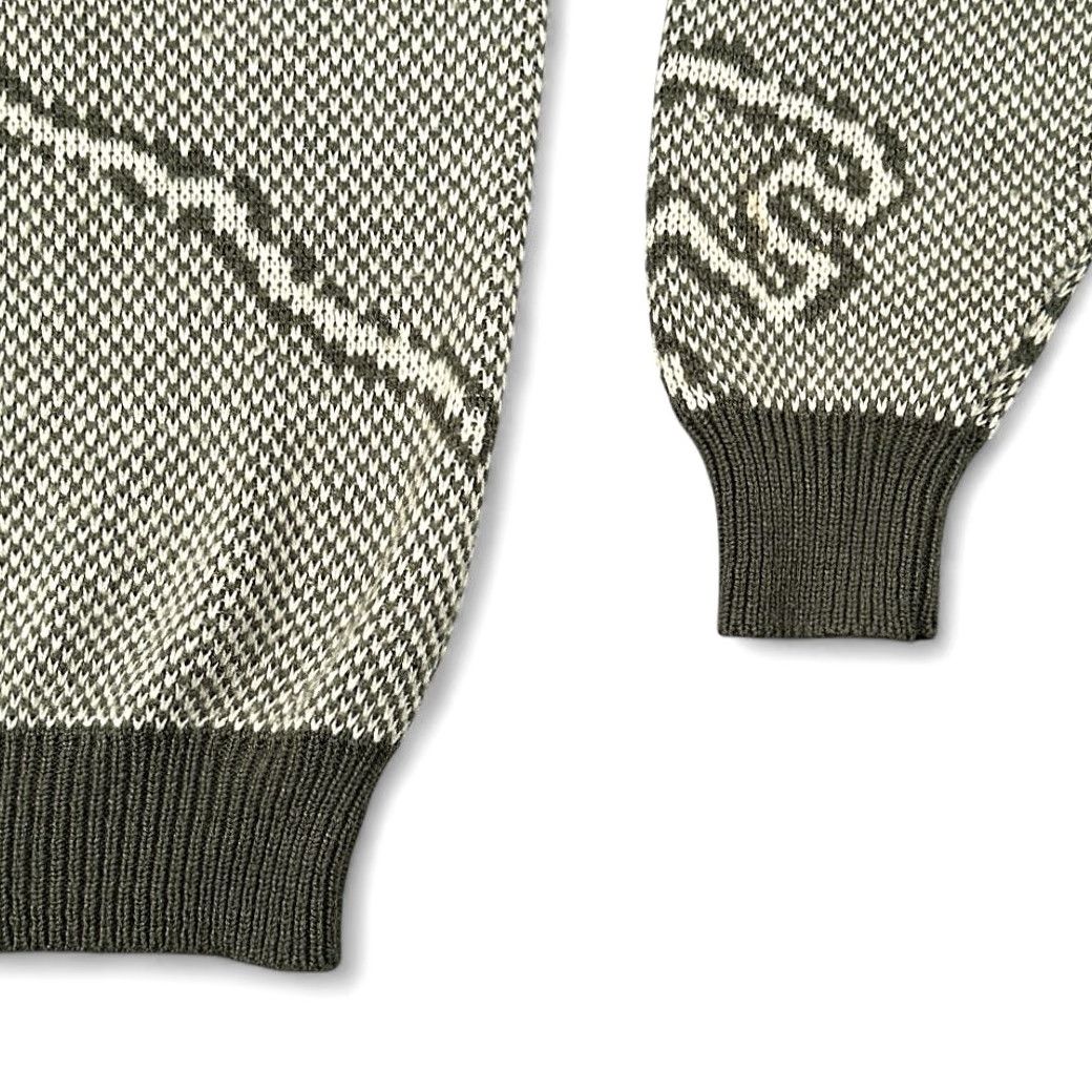 Vintage VINTAGE Boulevard Gray Geometric Knit Polo Cardigan Shirt Adult LARGE TALL USA Made 80s Geometric Abstract Pattern Mens Pullover Knit Sweater Size US L / EU 52-54 / 3 - 6 Thumbnail