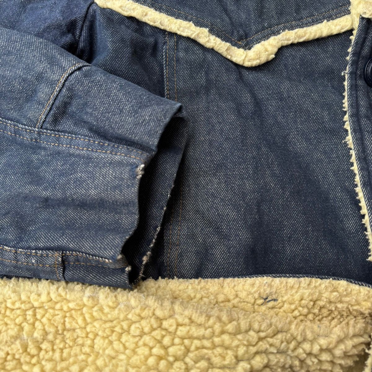 Carhartt × Sears × Vintage 60s Denim Ranch Jean Jacket TRUE VINTAGE Sherpa Lined Barn Size US XL / EU 56 / 4 - 9 Thumbnail