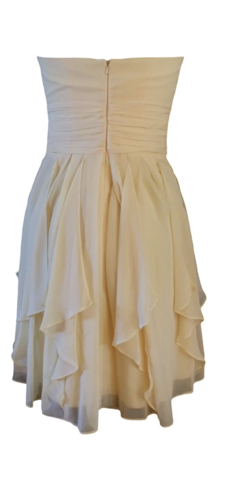 Other David's Bridal Dress Yellow F14169 Chiffon Prom Formal Size S / US 4 / IT 40 - 4 Thumbnail
