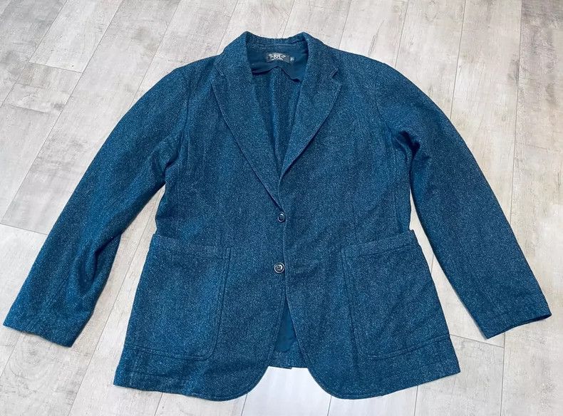RRL Ralph Lauren Snowflake blue dyed Indigo workwear suit