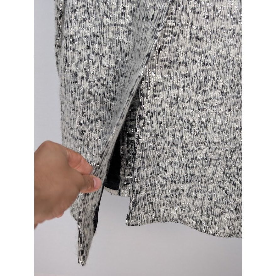 Celine o1rshd1 Hand Woven Wool Coat Jacket in Grey/Black Size US M / EU 48-50 / 2 - 13 Thumbnail