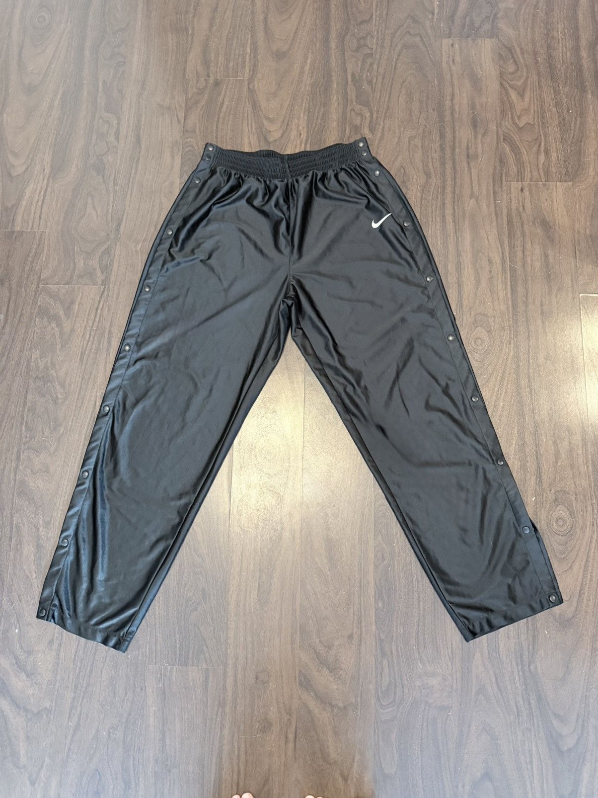 Nike 90s Nike Black Tear Away Baggy Streetwear Track Pants Size US 38 / EU 54 - 2 Thumbnail