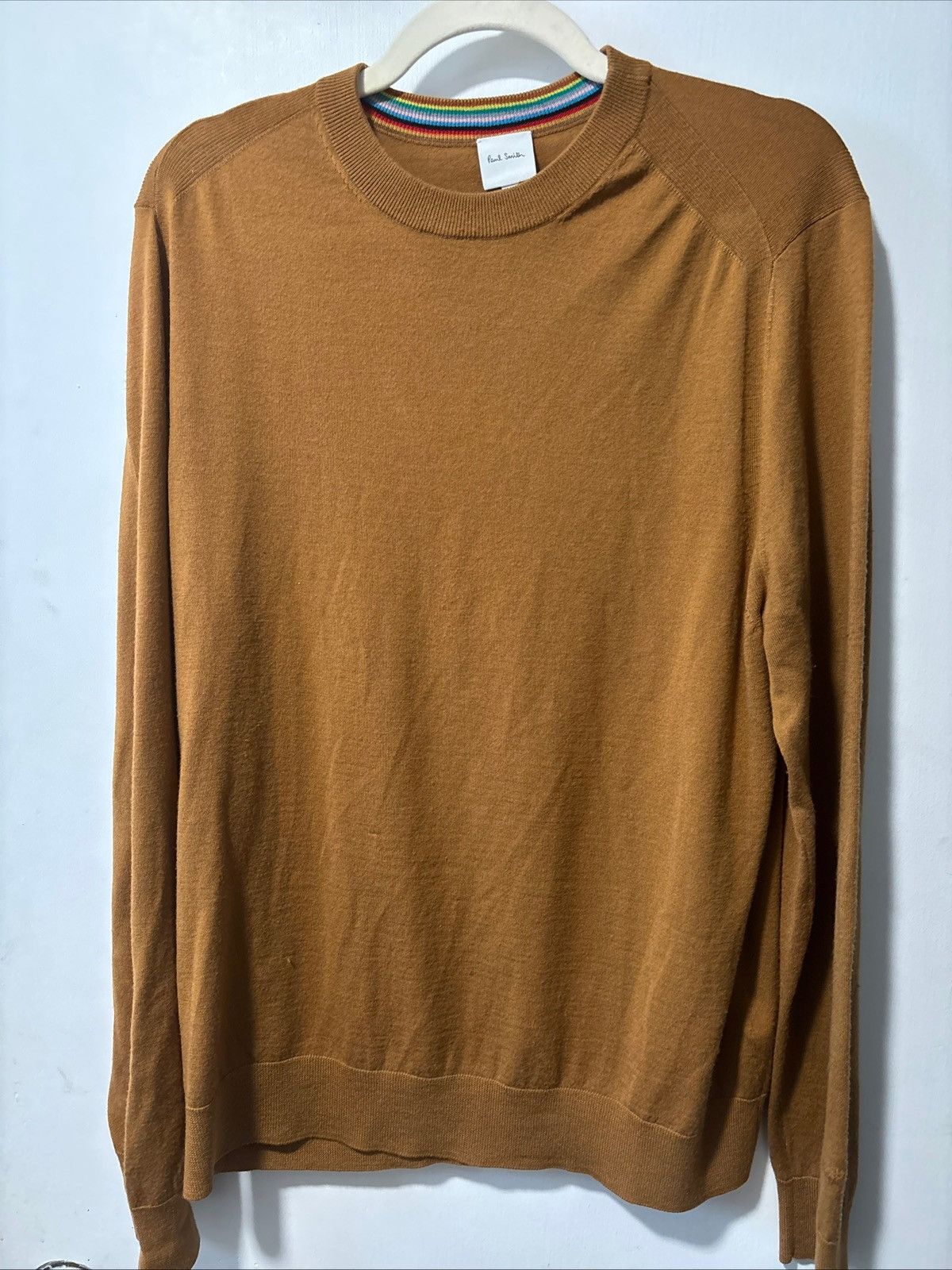 Paul Smith Paul Smith Jumper Sweater Merino Wool Terracotta Pullover Size US XL / EU 56 / 4 - 3 Thumbnail