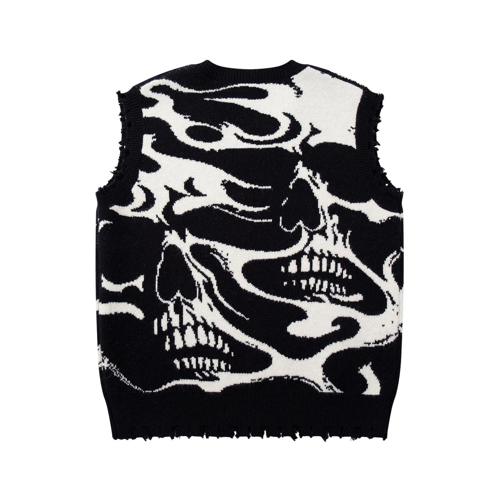 Other Skull Pattern Knit Vest, Sleeveless Sweater Size US M / EU 48-50 / 2 - 2 Thumbnail