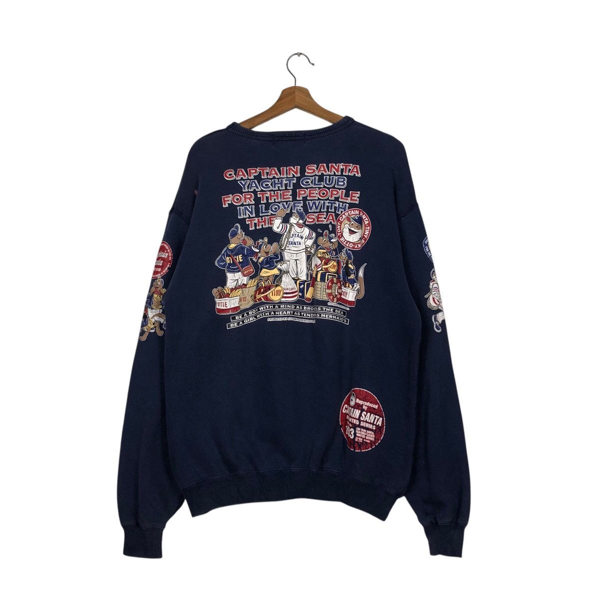 Cartoon Network × Japanese Brand × Vintage 📌Vintage Sweatshirt Captain Santa Big Logo Overprint Size US L / EU 52-54 / 3 - 9 Thumbnail