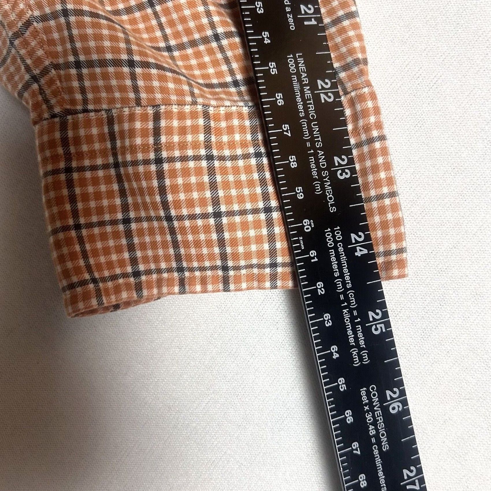 Lands' End Lands’ End Mens Plaid Long Sleeve Button-Down Shirt Size 17-35 Orange Cotton Shirt Mens Regular XS? Size US XL / EU 56 / 4 - 6 Thumbnail