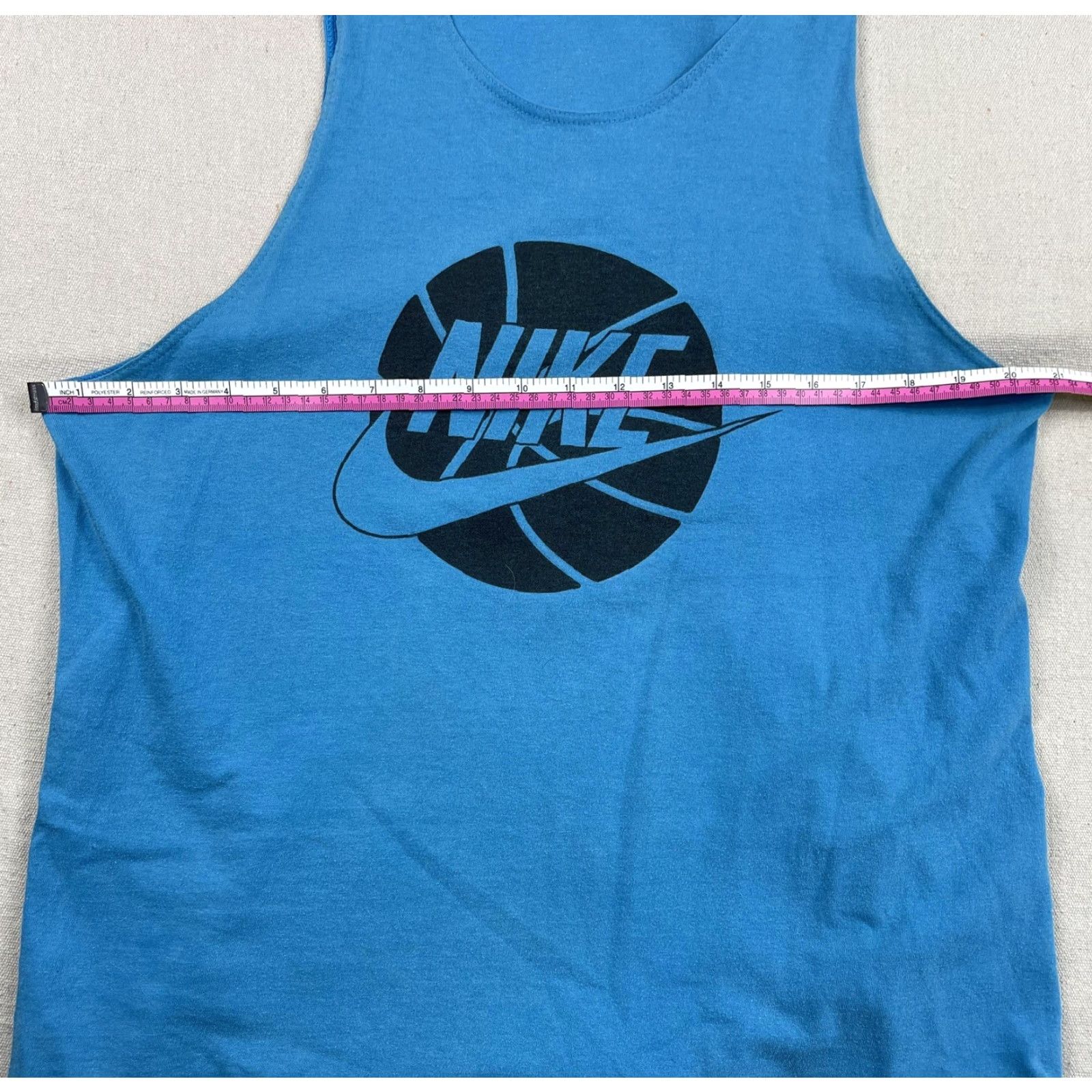 Nike Nike Basketball Tank Top Shirt Mens L 90s Blue Swoosh Vintage Basketball Gym Workout Sleeveless Mens Shirt Size US L / EU 52-54 / 3 - 6 Thumbnail