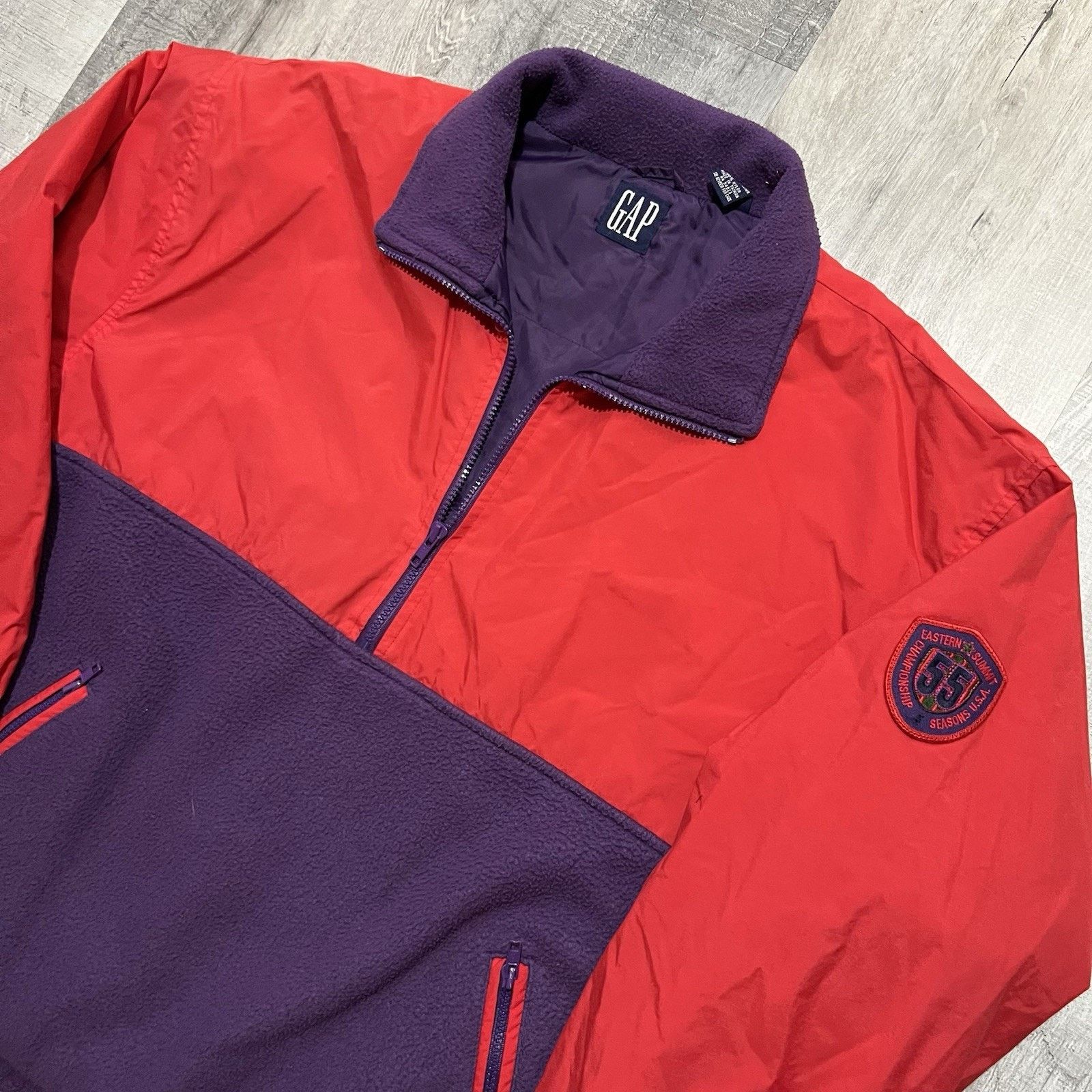 Gap VTG Gap 90s Eastern Summit Championship Hybrid Fleece Jacket Size US L / EU 52-54 / 3 - 3 Thumbnail