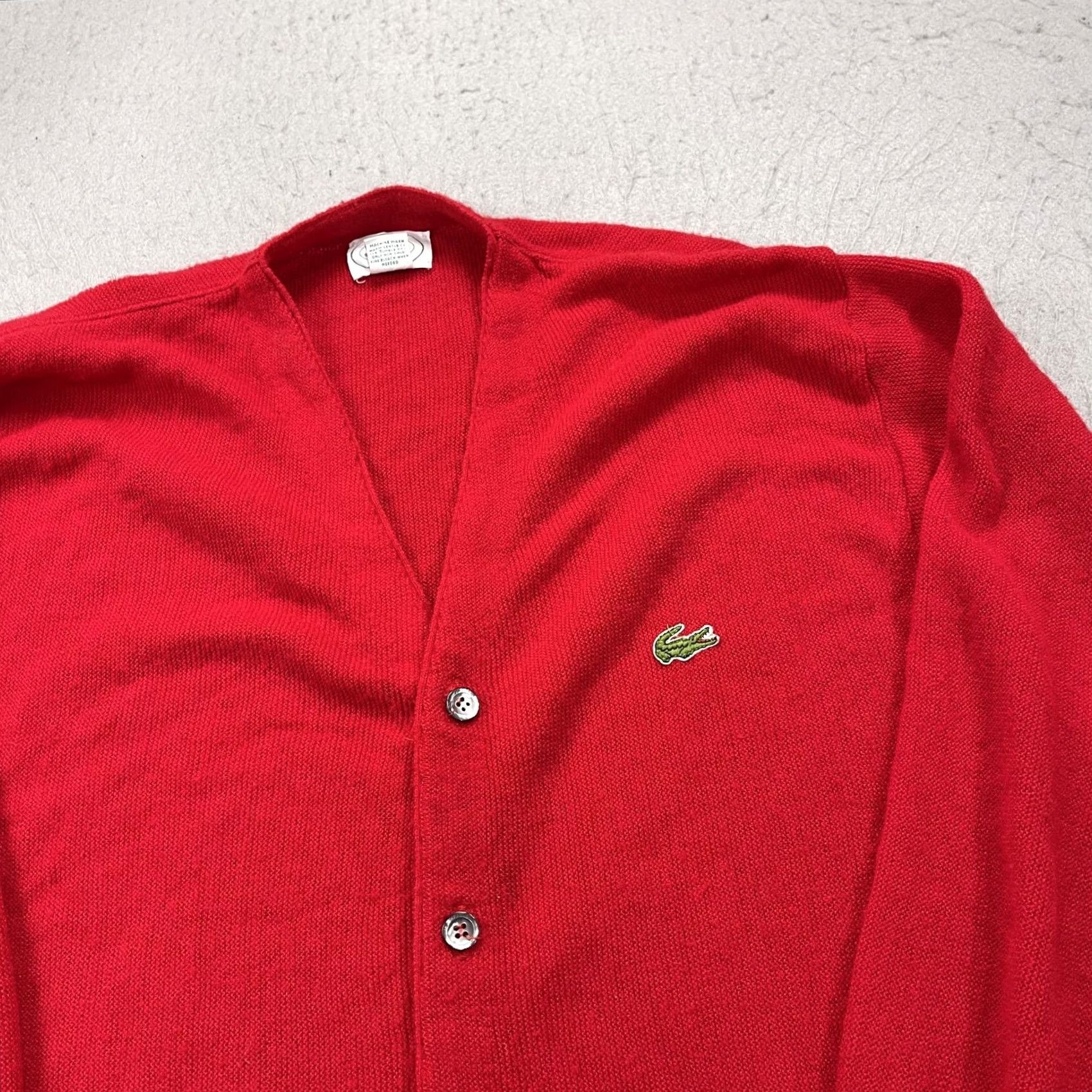 Izod VINTAGE Izod Lacoste Cardigan Sweater Mens L Red Acrylic Knit 80s 90s Golf Walking Size US L / EU 52-54 / 3 - 3 Thumbnail