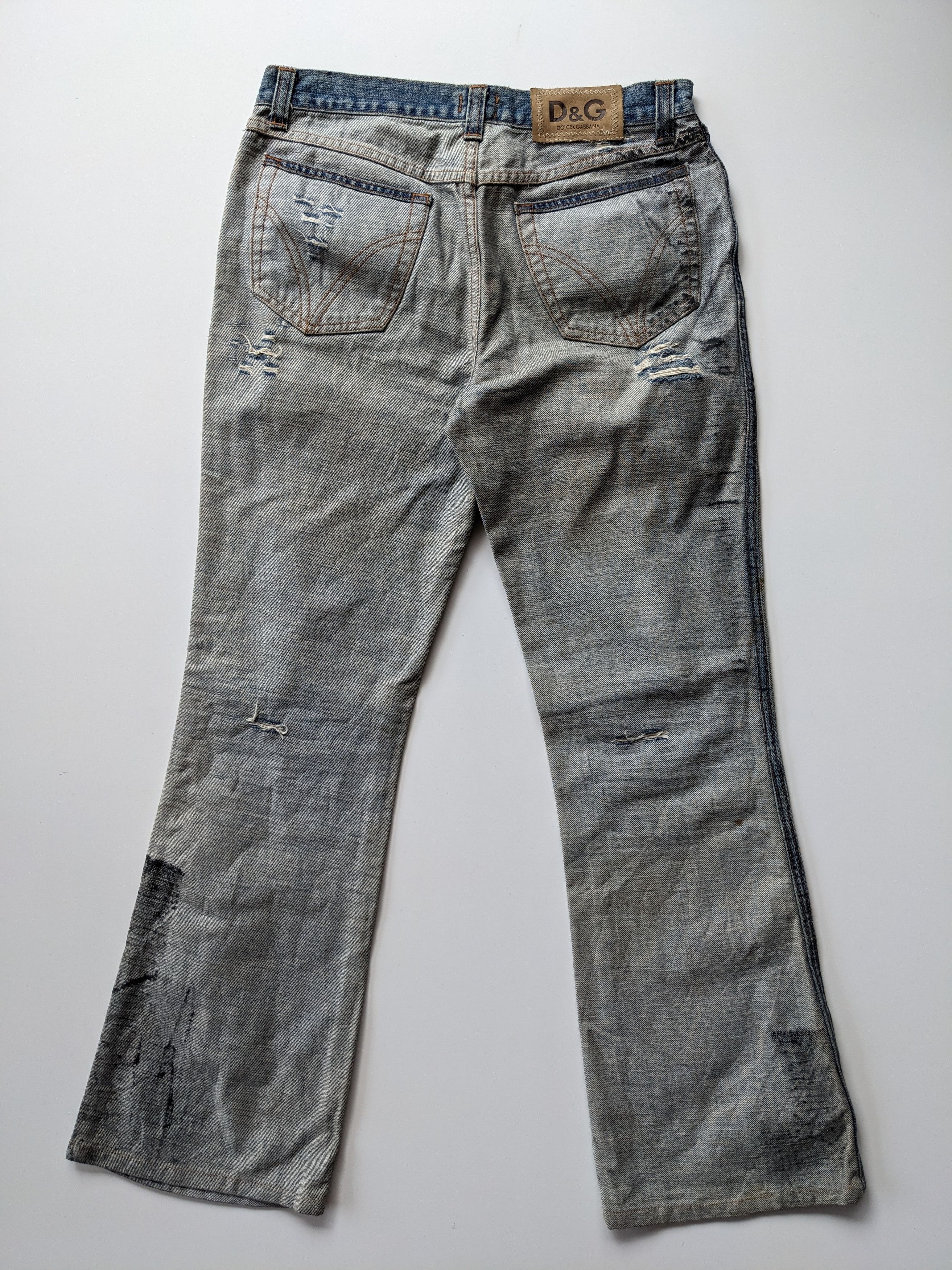 Dolce & Gabbana SS02 Dolce & Gabbana inside out distressed jeans Size US 29 - 4 Thumbnail