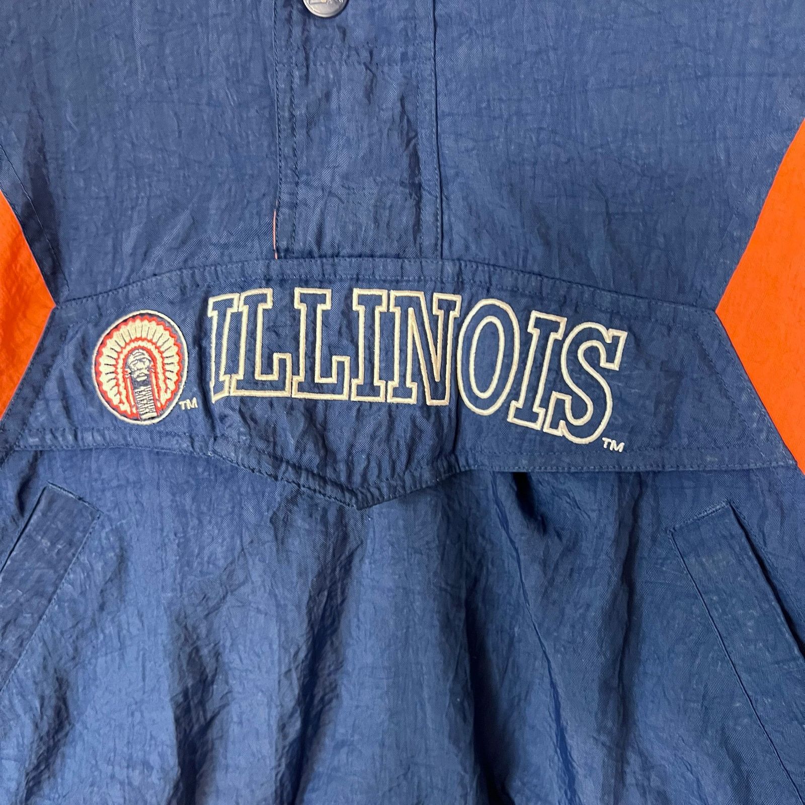 Starter 1990s Starter Illinois Fighting Illini Jacket | Large Size US L / EU 52-54 / 3 - 10 Thumbnail